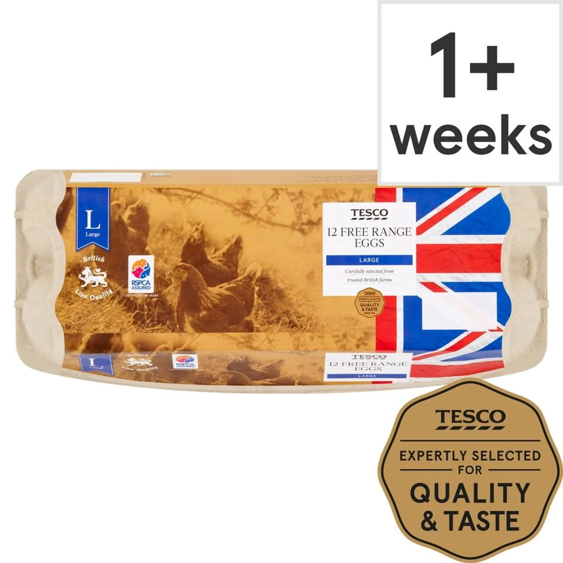 Tesco Large Free Range Eggs 12 Pack