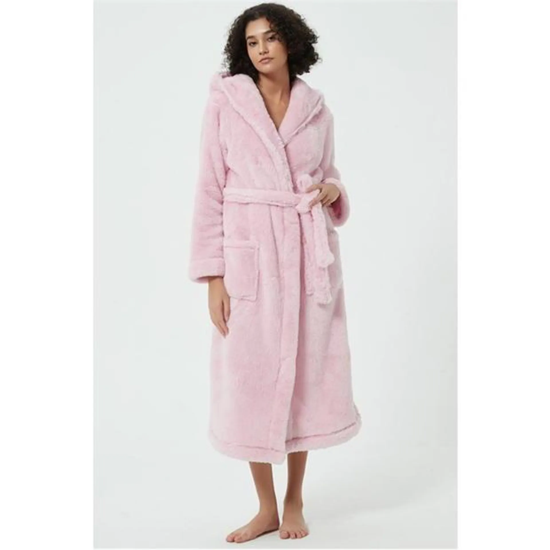 Luxury Hooded Fleece Dressing Gown