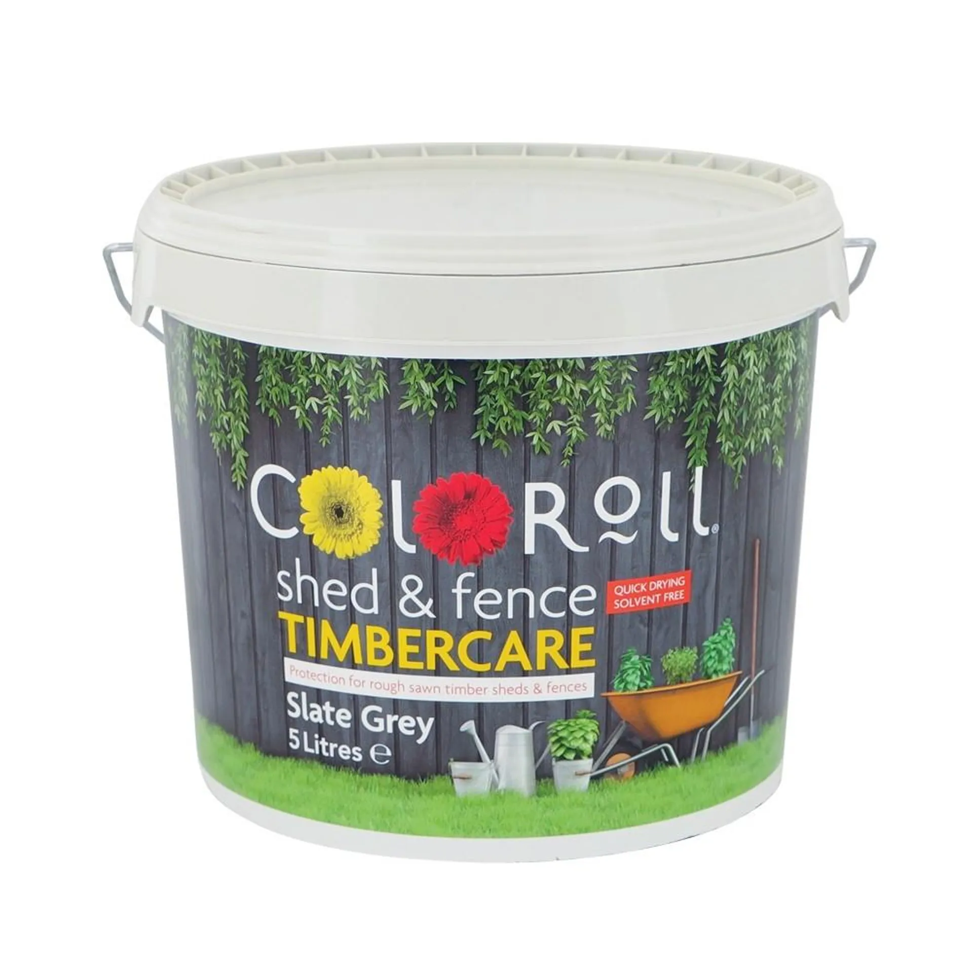 COLOROLL 5 LITRE FENCE PAINT - GREY