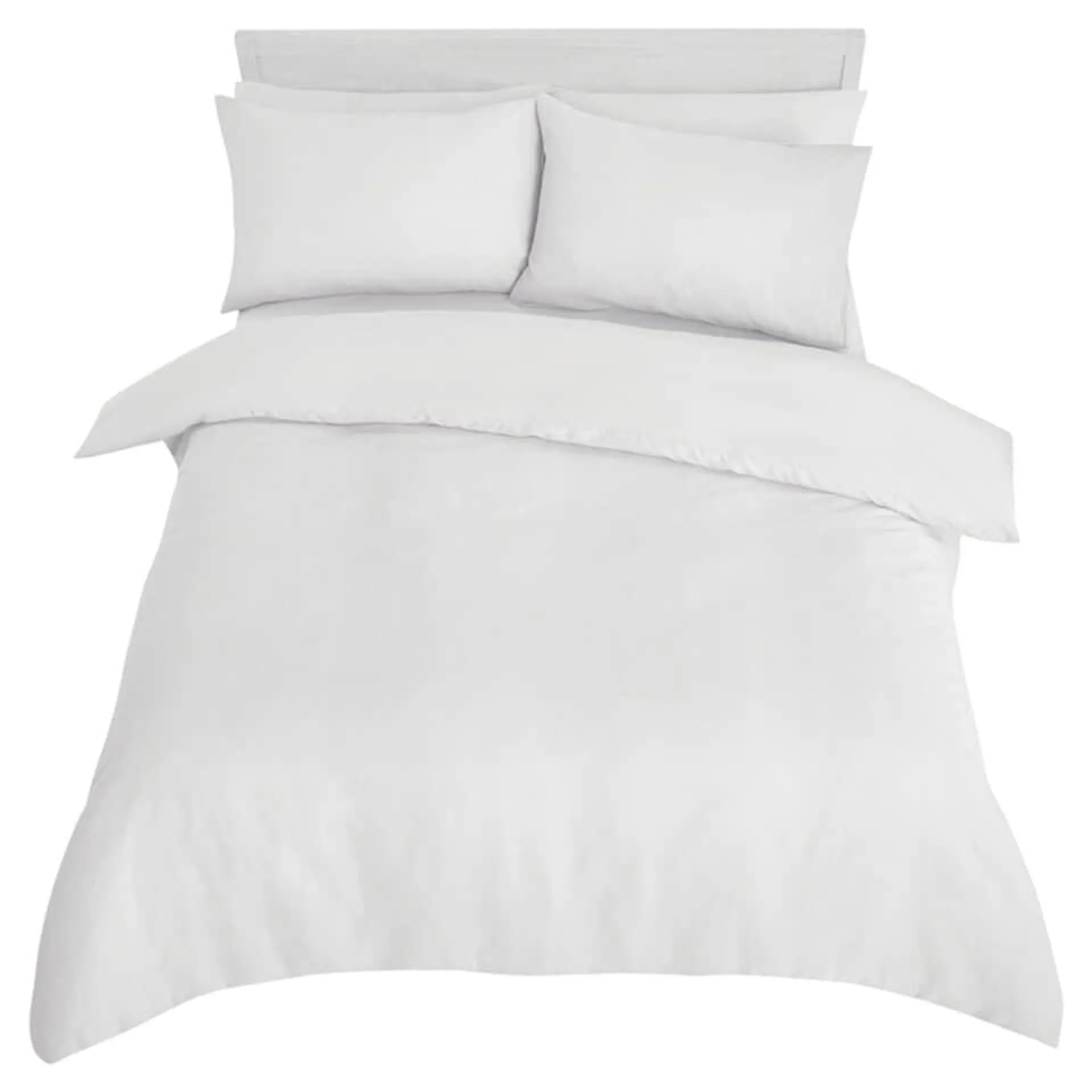 F&F Home Bedding Cotton Rich White Waffle Duvet Set Double