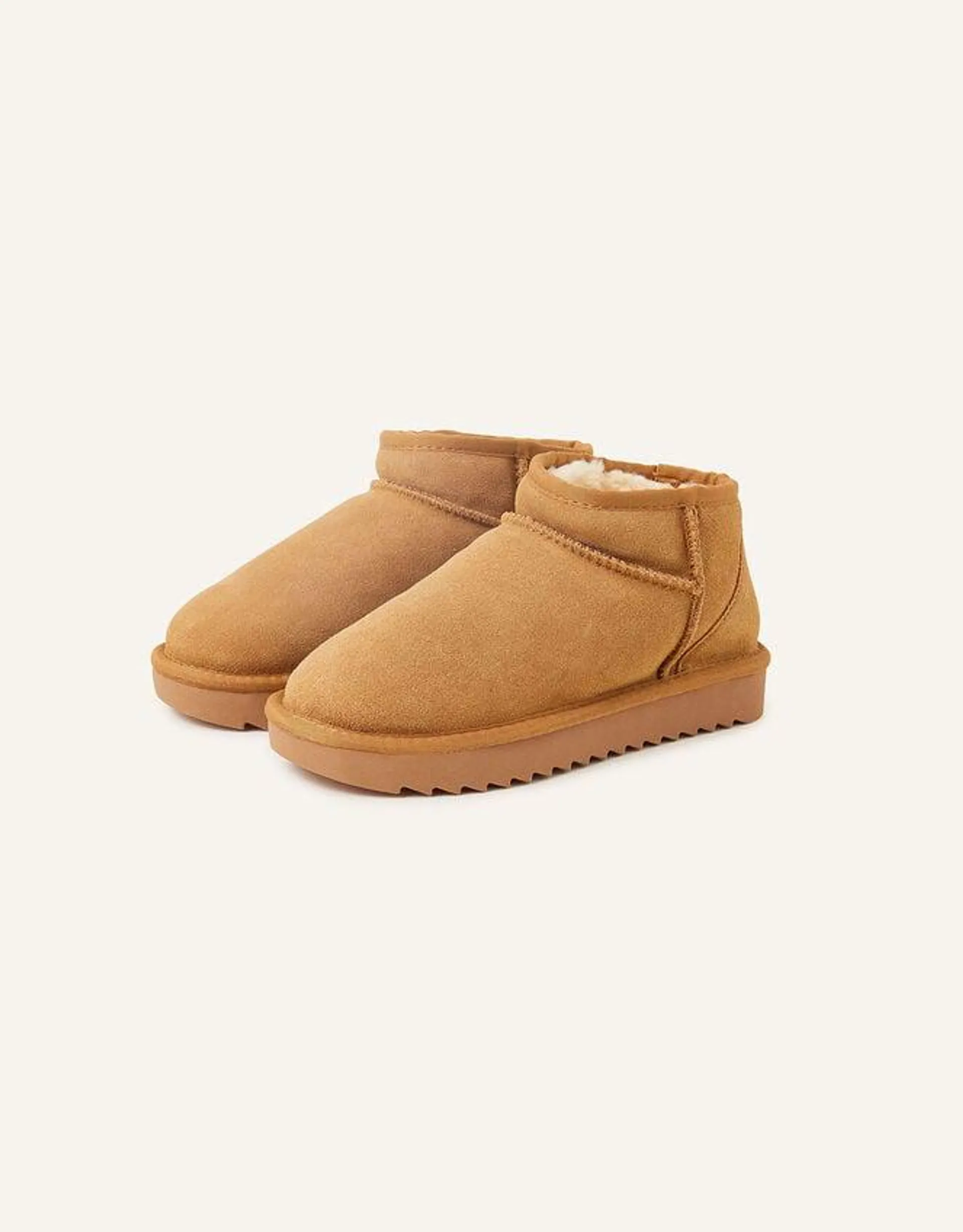 Mini Suede Boots Tan