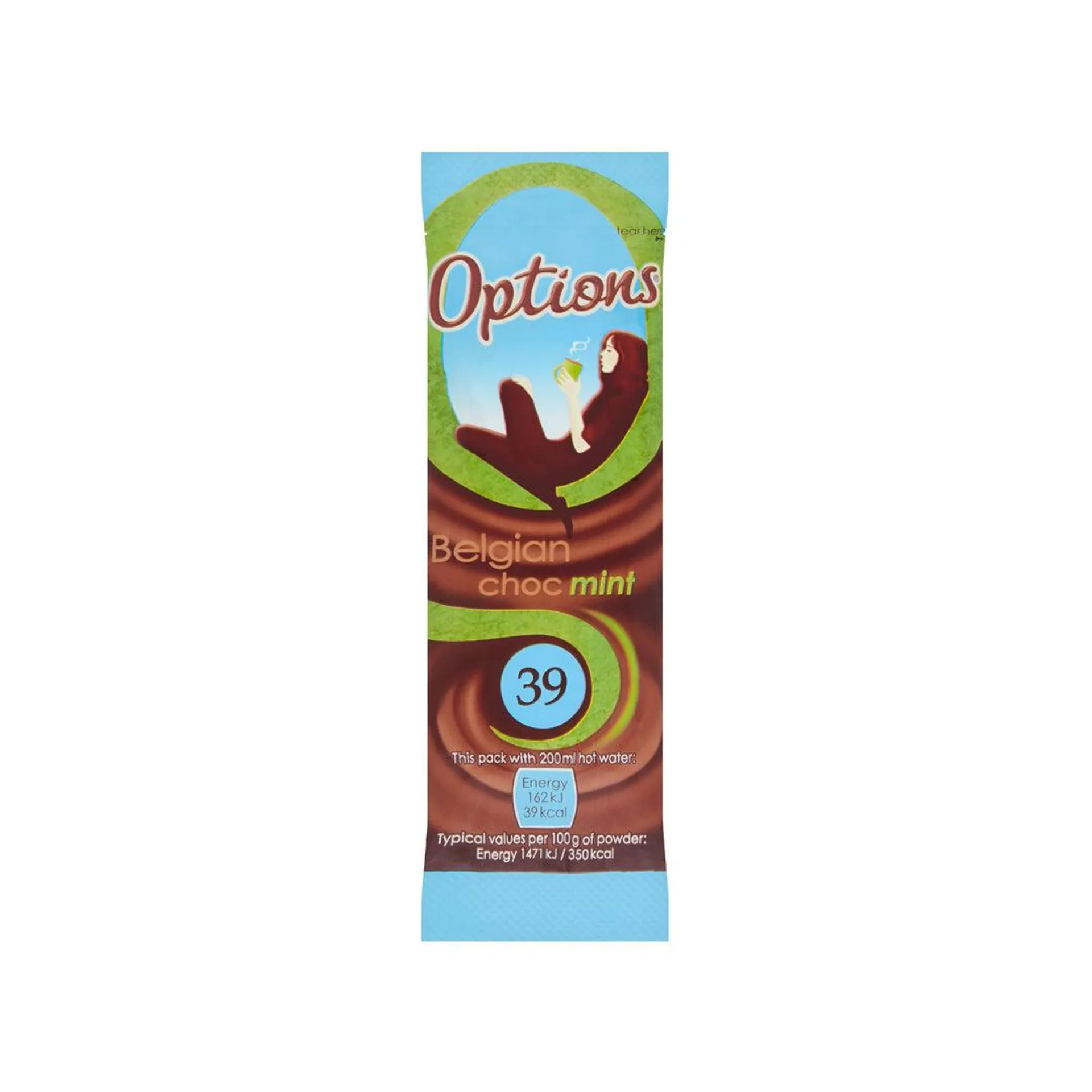 Options Belgian Choc Mint Sachet