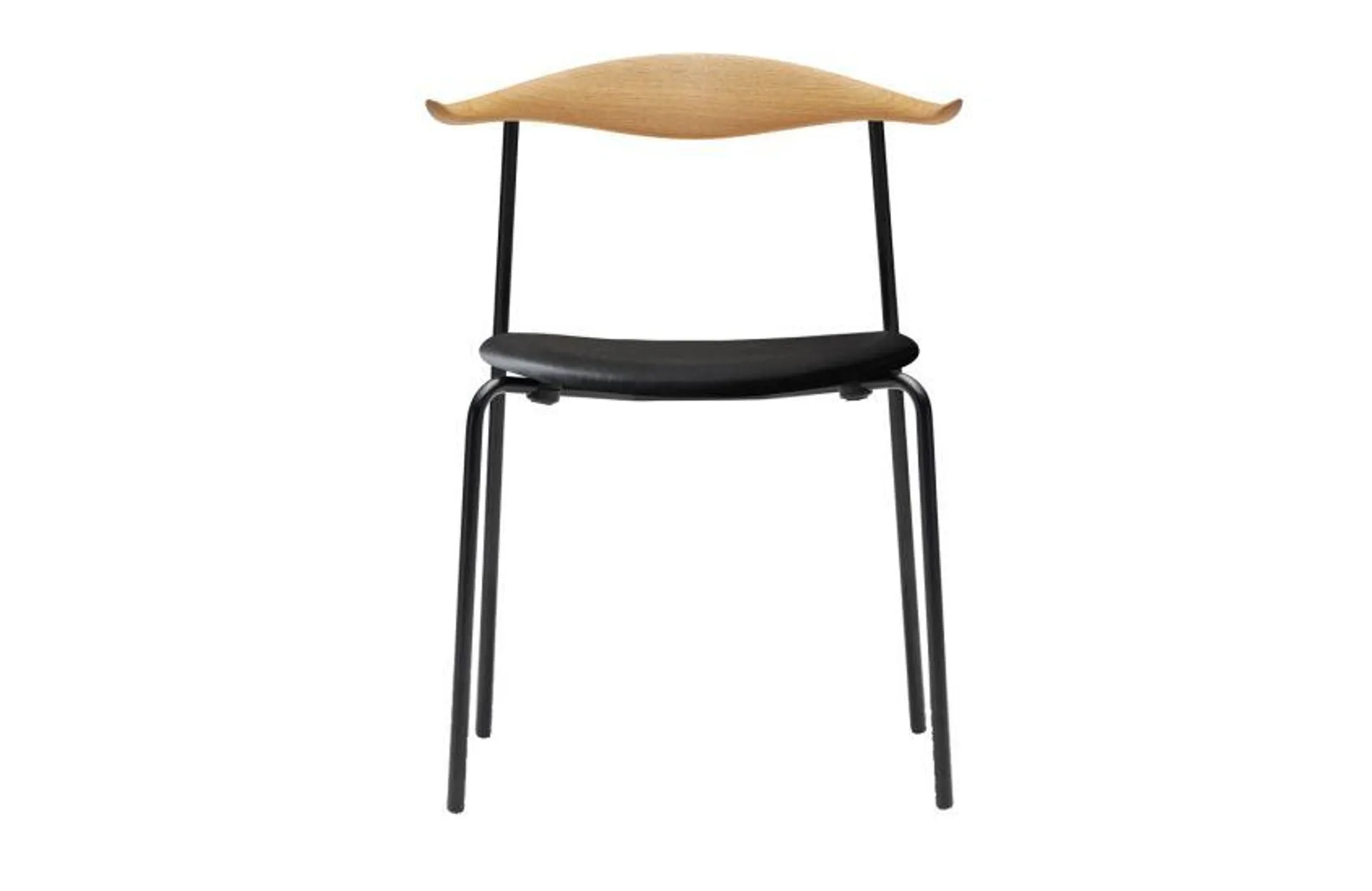 CH88P Dining Chair Leather Black Legs