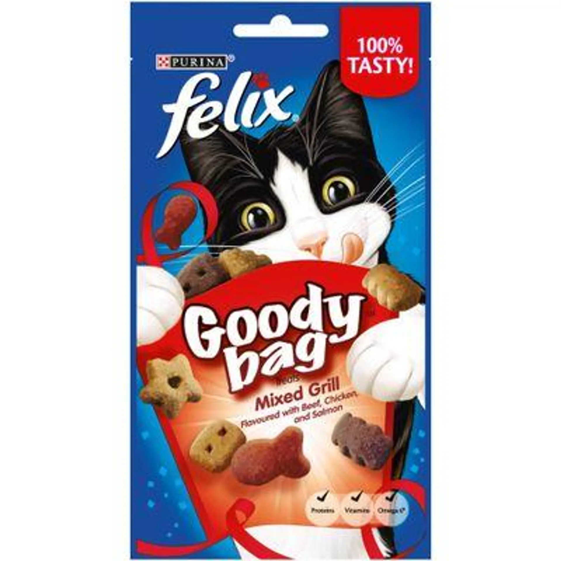 5 x 60g Felix Goody Bag Cat Treats 4 + 1 Free! *