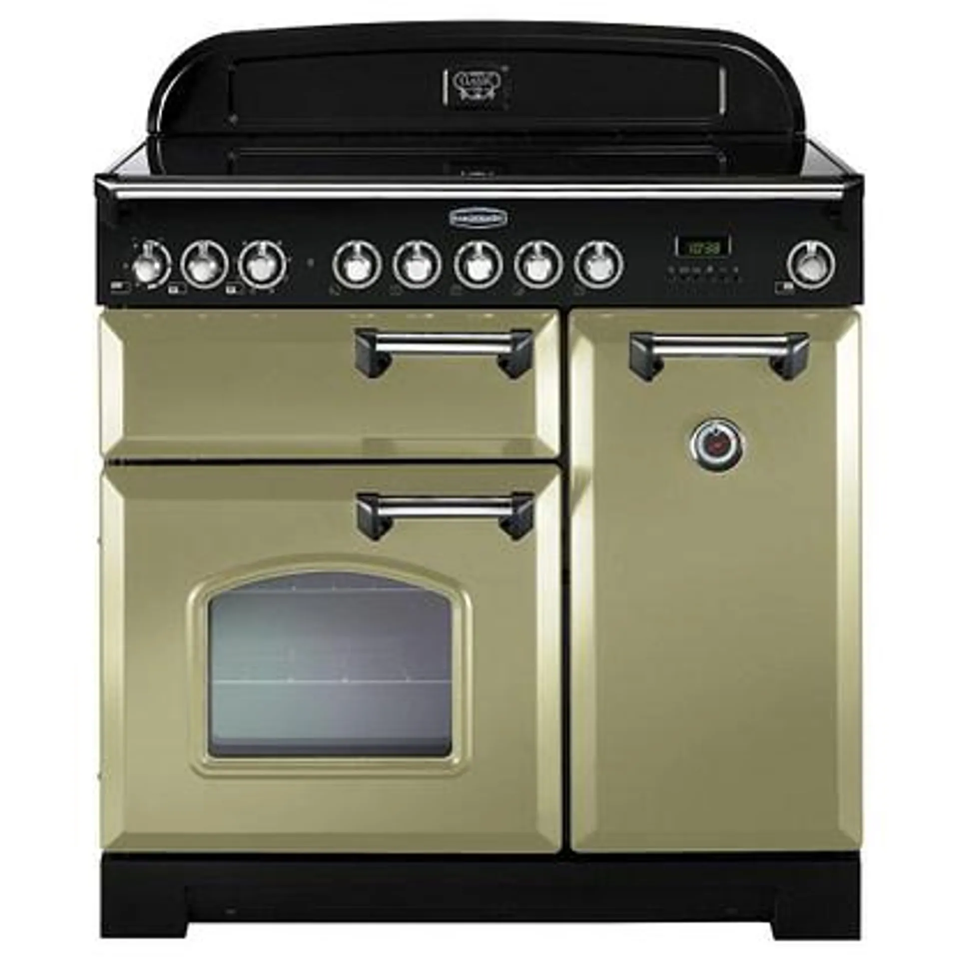 Rangemaster CDL90ECOG/C Classic Deluxe 90cm Ceramic Range Cooker 100890 – OLIVE GREEN