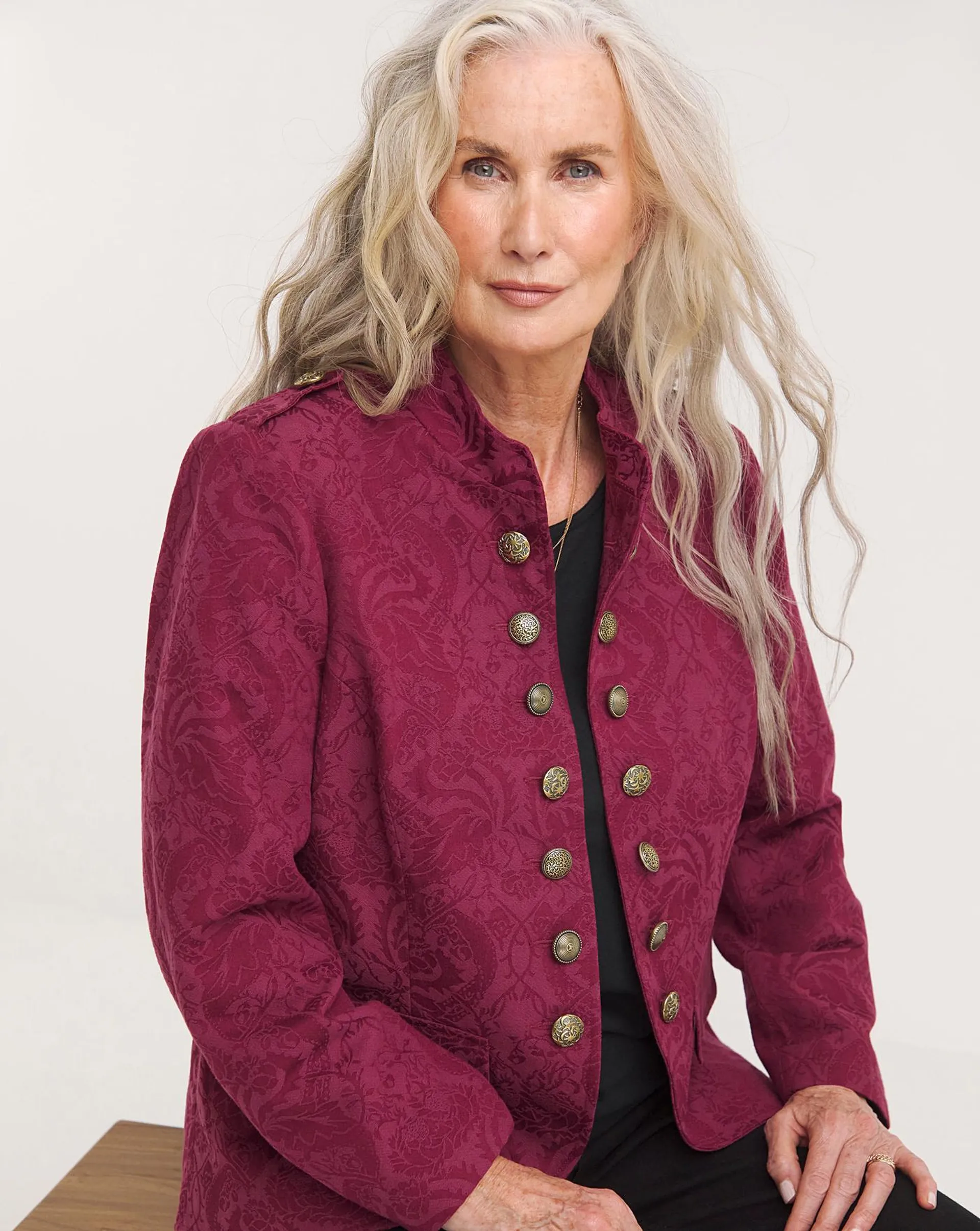 Joe Browns Plum Magnificent Military Jacket