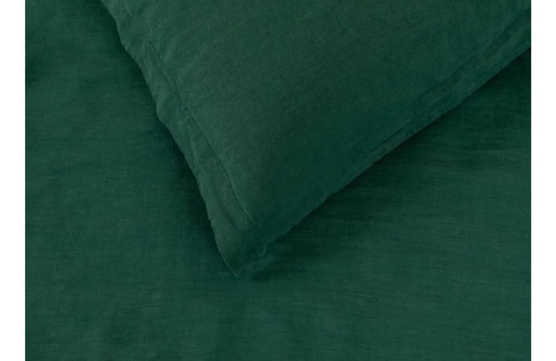 Washed Linen Forest Green Bed Linen