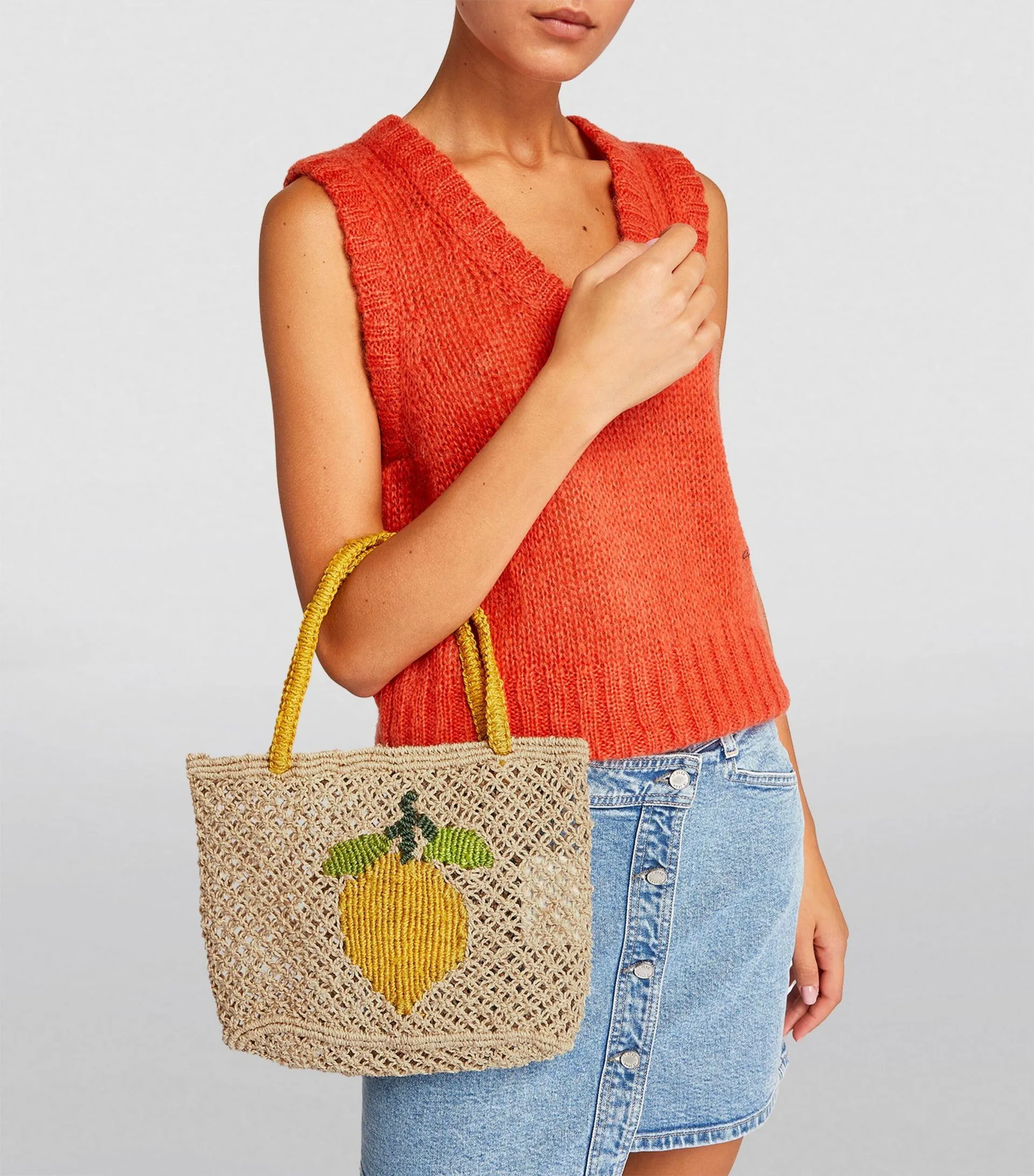 Woven Tula Lemon Tote Bag