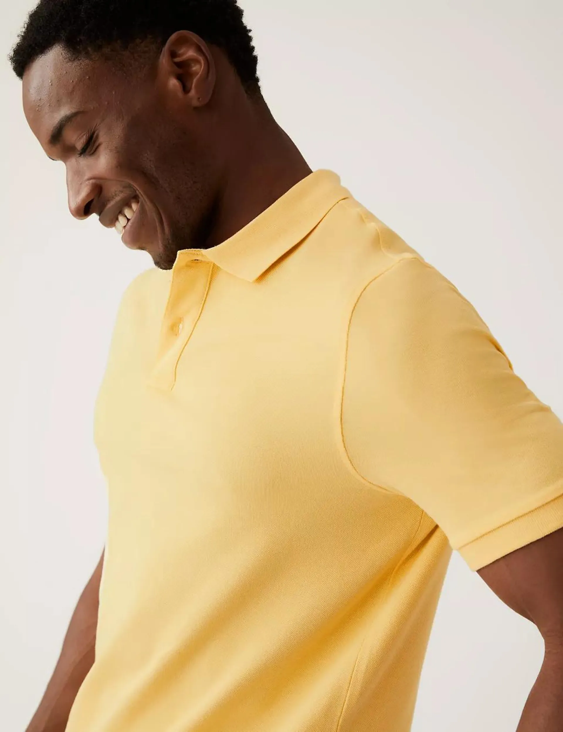 Pure Cotton Pique Polo Shirt