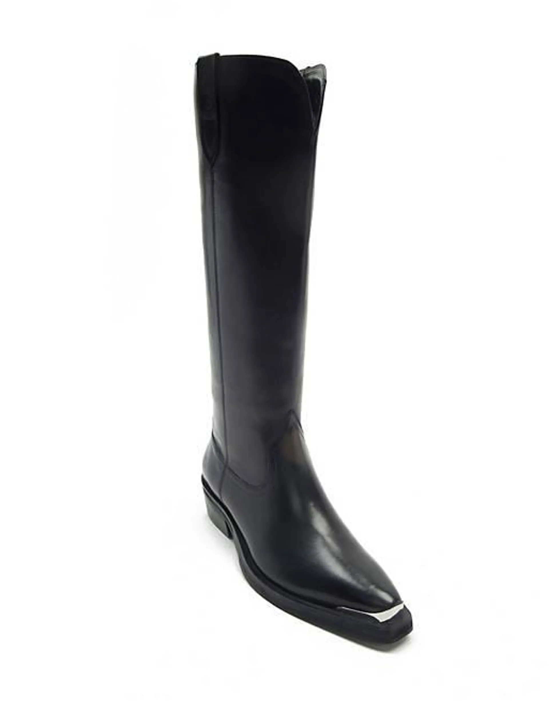 Off The Hook 'acton' leather knee high biker boots in black