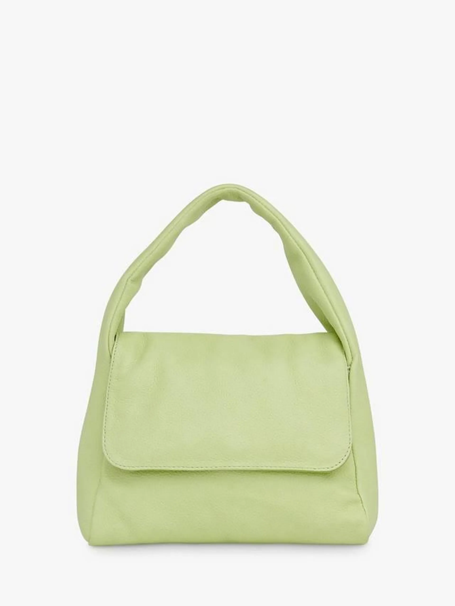 Brooke Puffy Leather Mini Bag, Lime