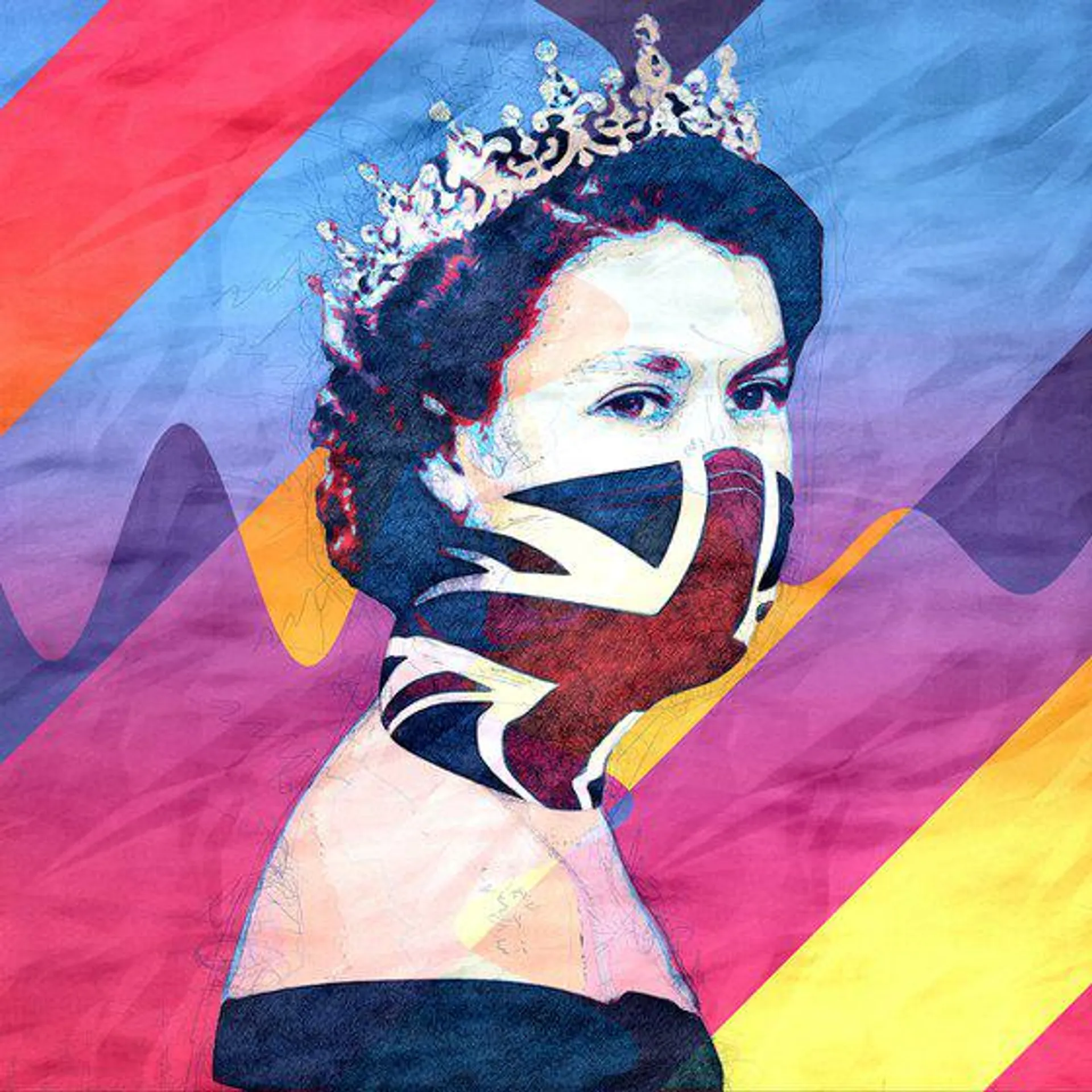 Queen Elizabeth II - The Union Jack Face Mask (2022)