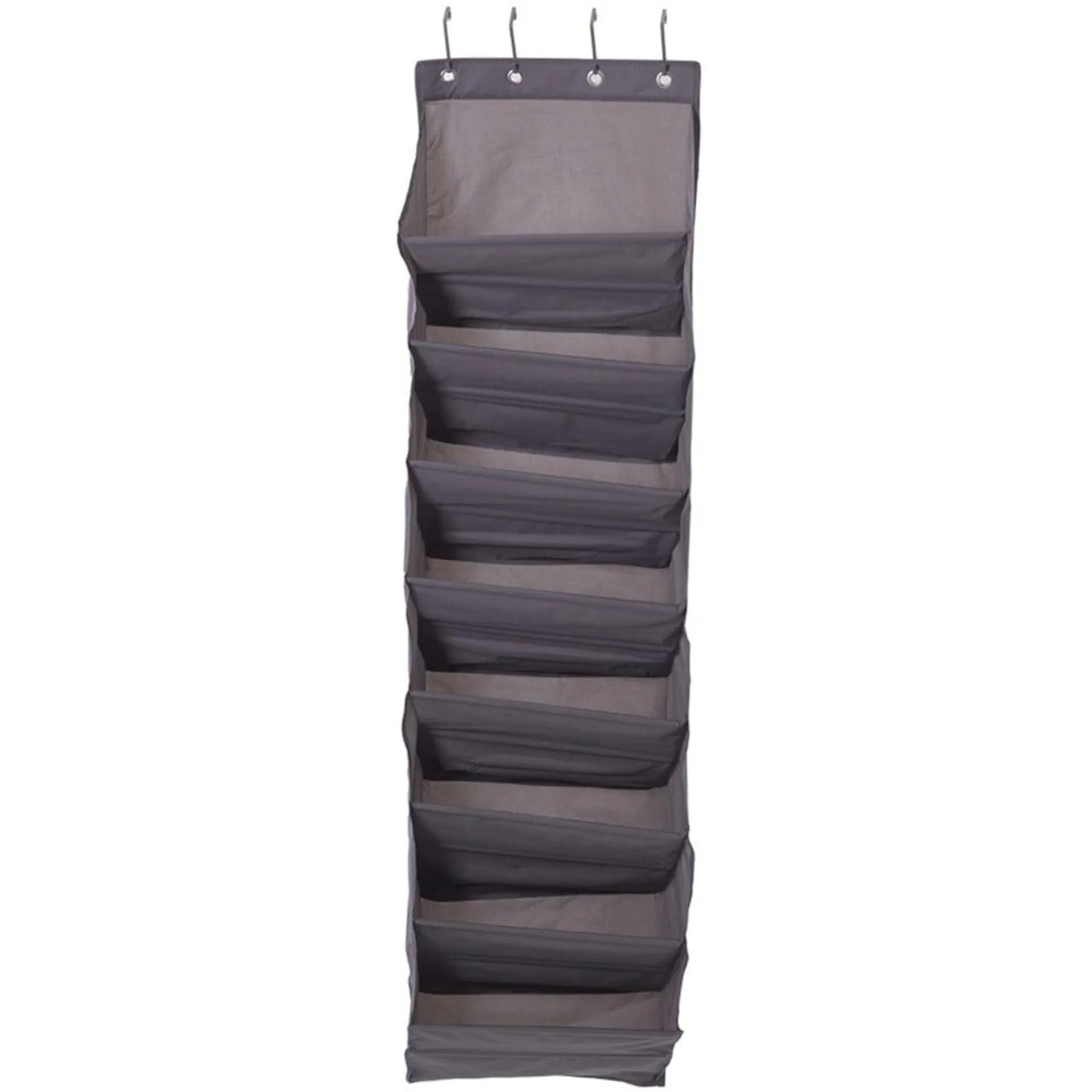 H&O Direct 8 Tier Grey Hanging Shoe Organiser