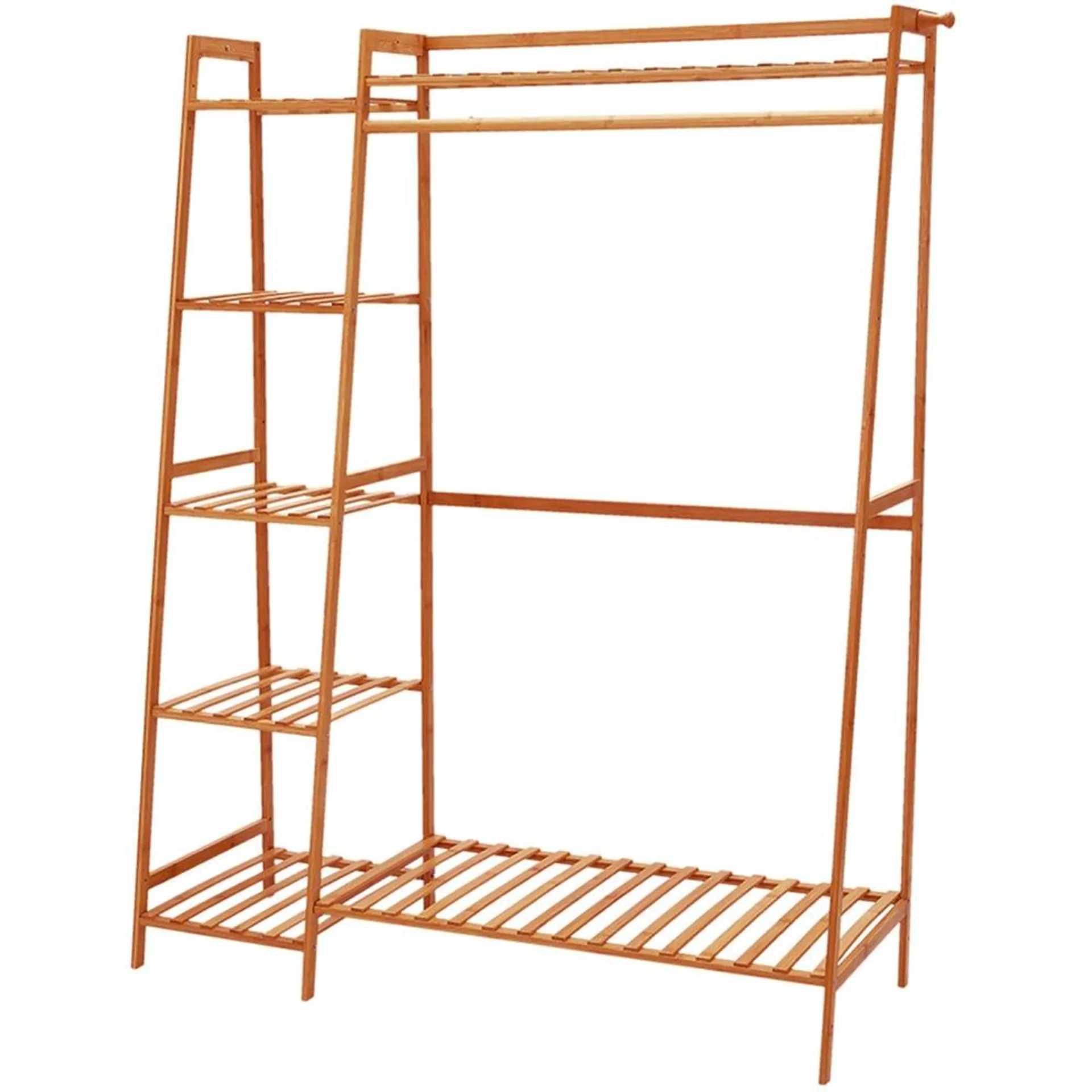 Living and Home Brown Bamboo Garment Rack