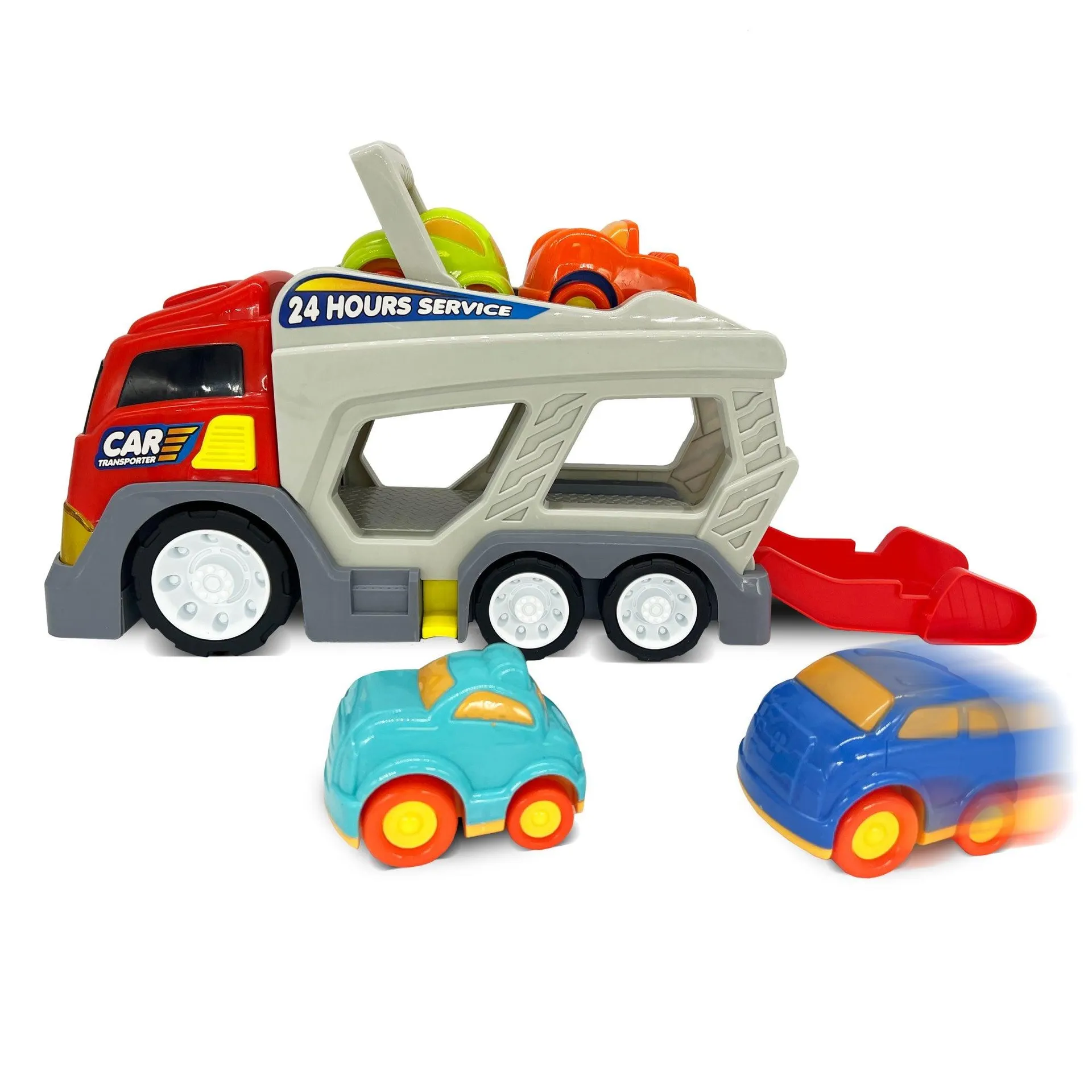 Pleasent Cartoon Paradise City Car Transporter - 5 Piece