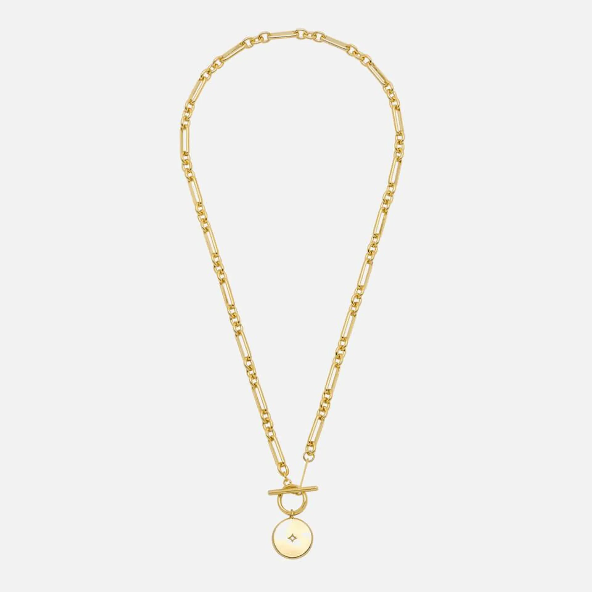 Estella Bartlett T-Bar Chain Star Coin Gold-Plated Necklace