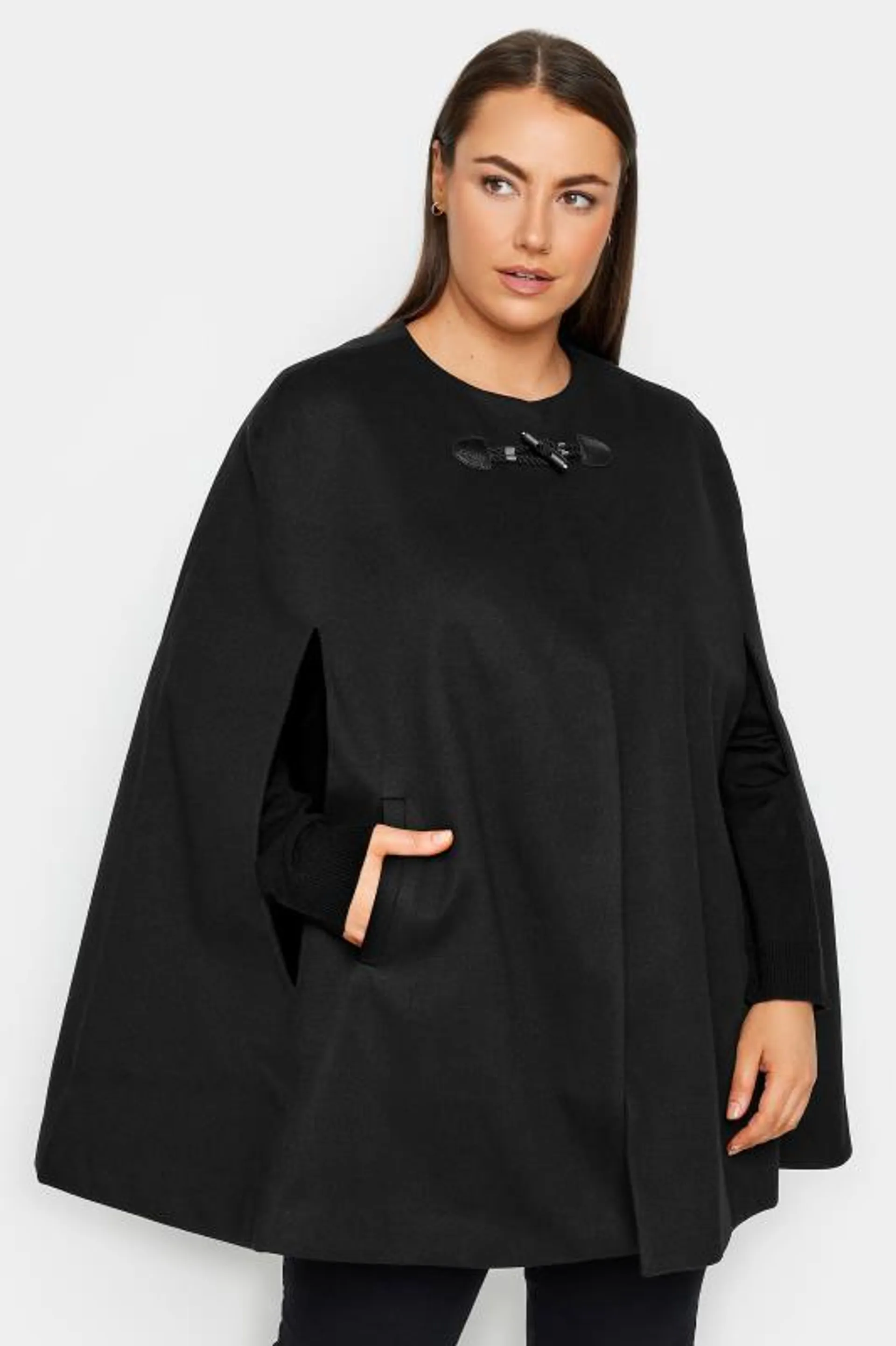 City Chic Black Cape Jacket