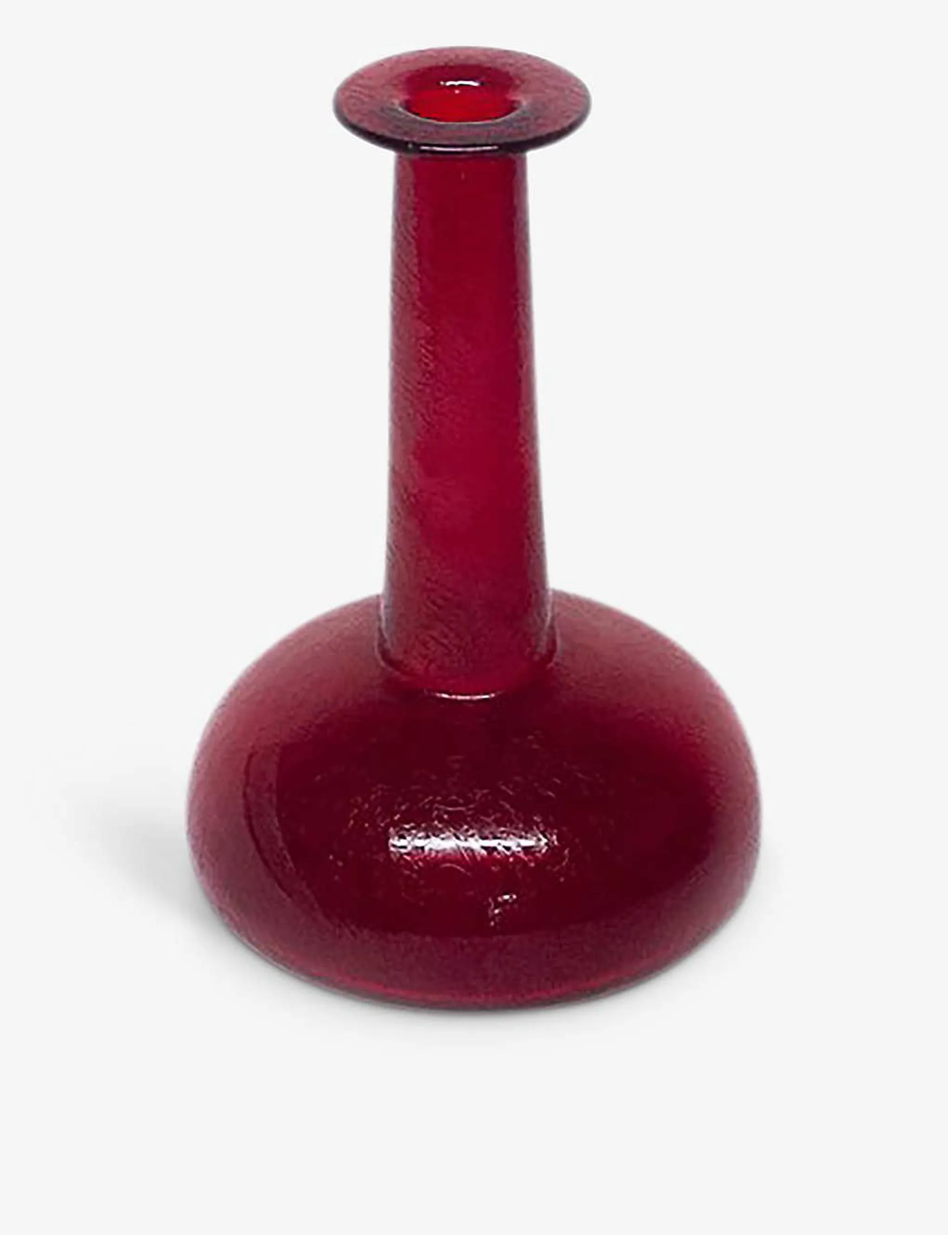 Pre-loved 1960s Italian circular-base textured-finish glass vase