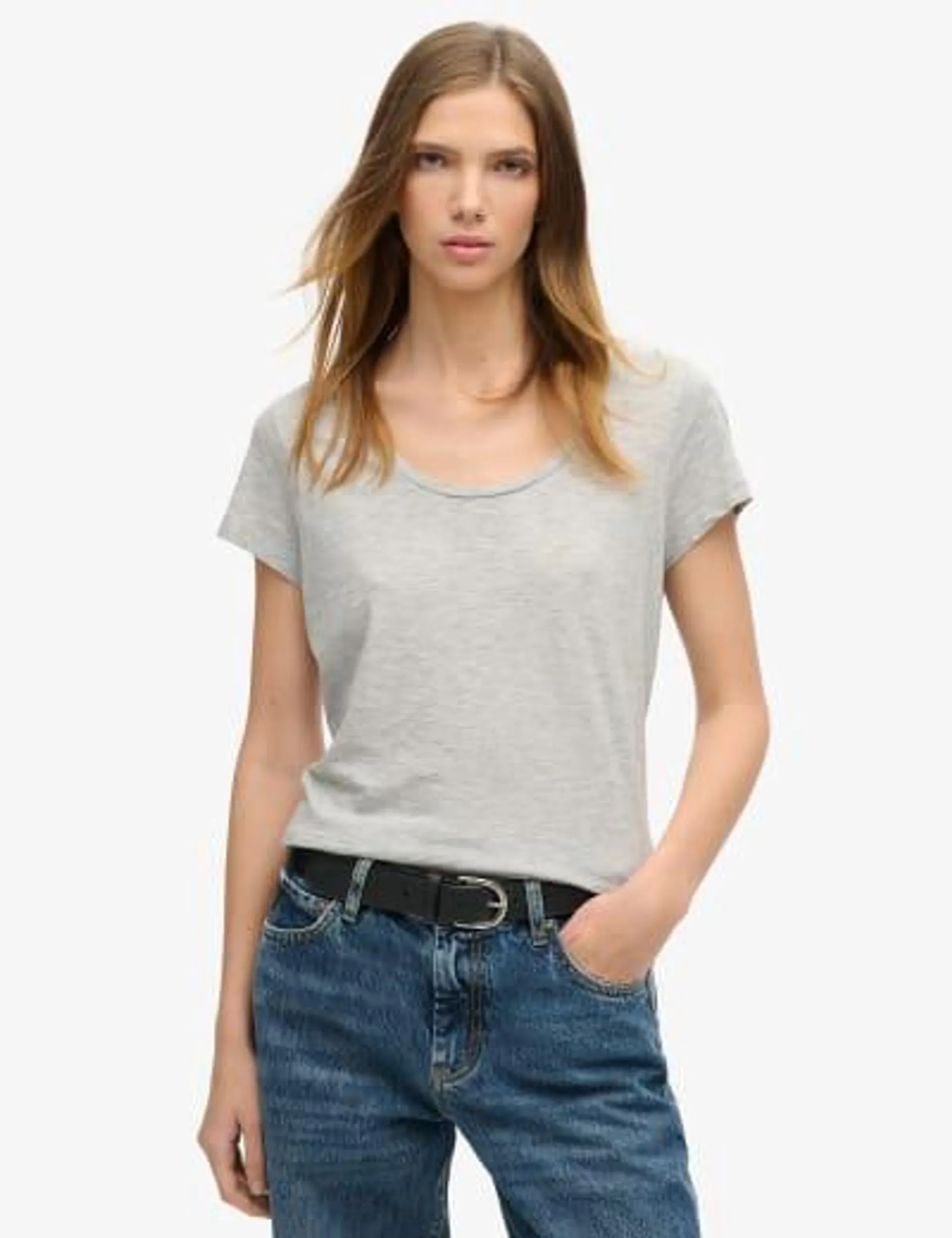 Modal Rich Scoop Neck T-Shirt