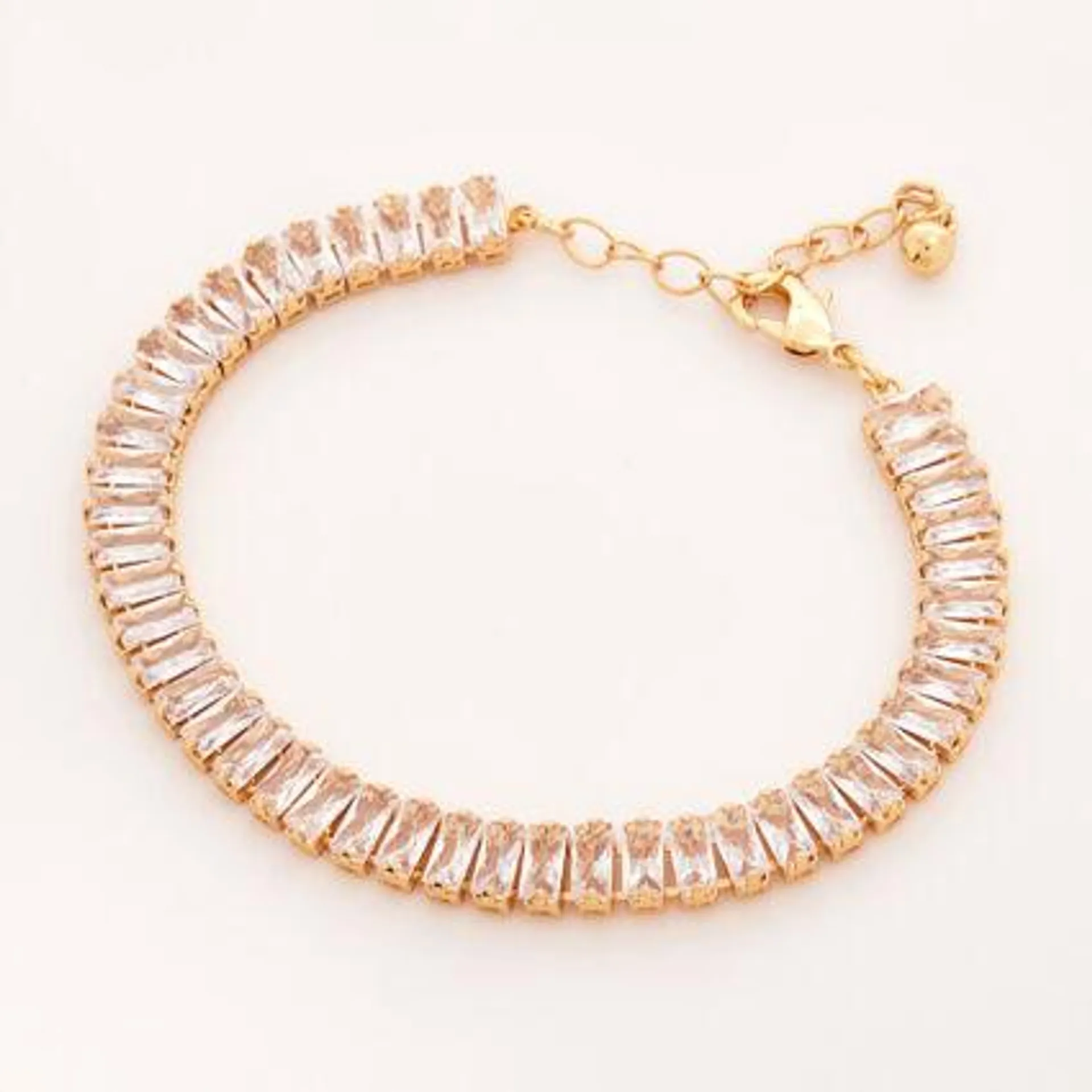 Gold Tone Cubic Zirconia Bracelet