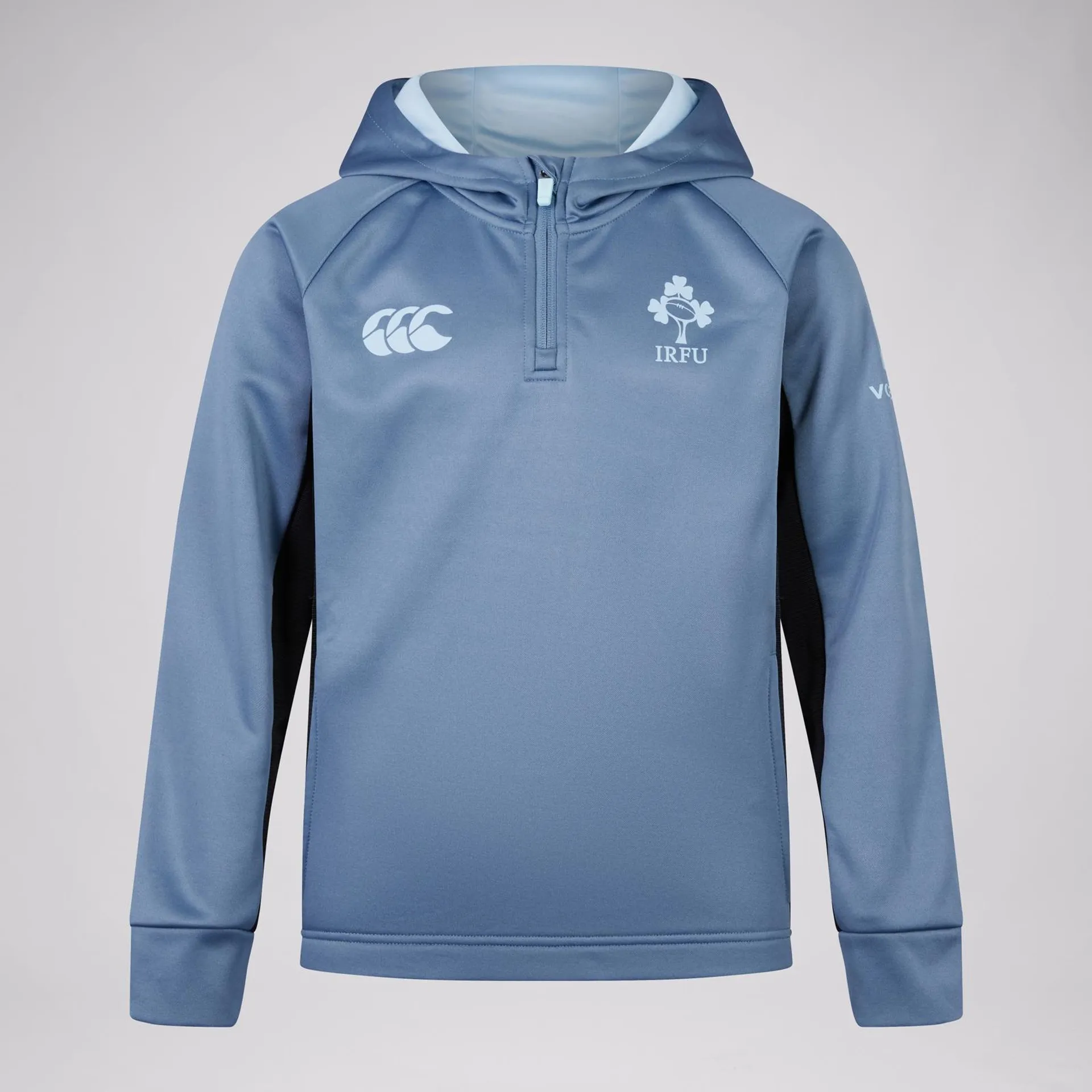 JUNIOR IRELAND OVERHEAD ZIP TRAINING HOODY BLUE