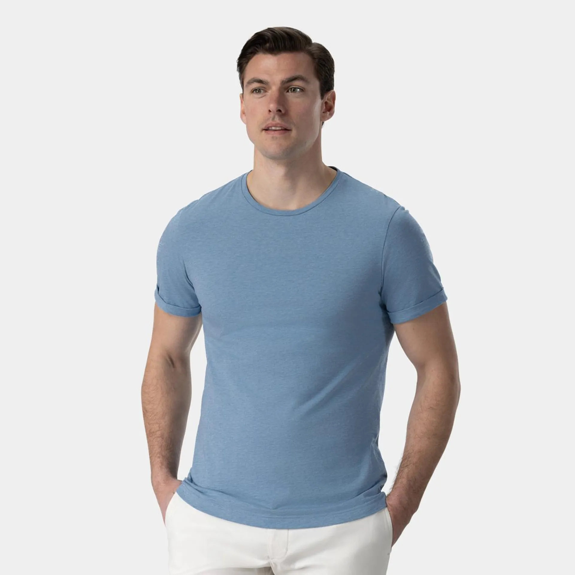 Sky blue melange t-shirt