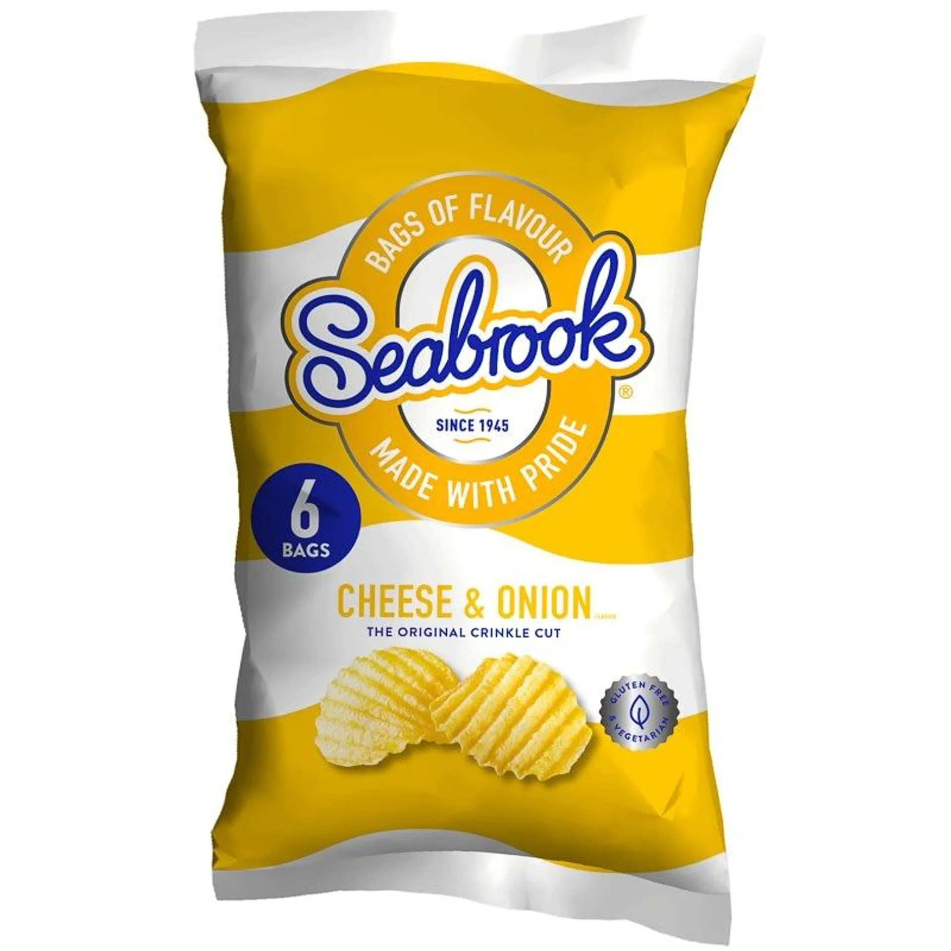 Seabrook Crisps 6pk - Cheese & Onion