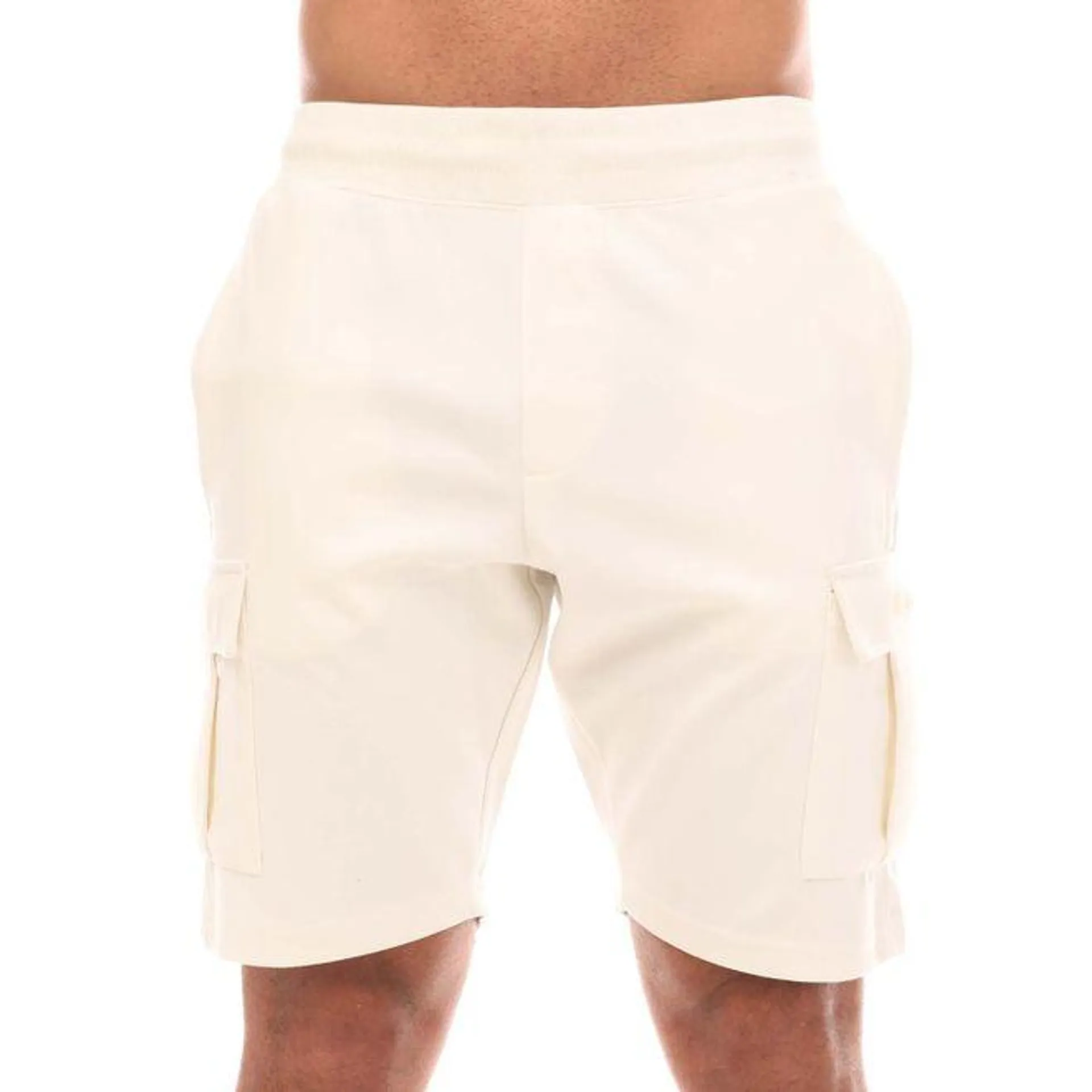 Established Unwashed Cargo Shorts in White