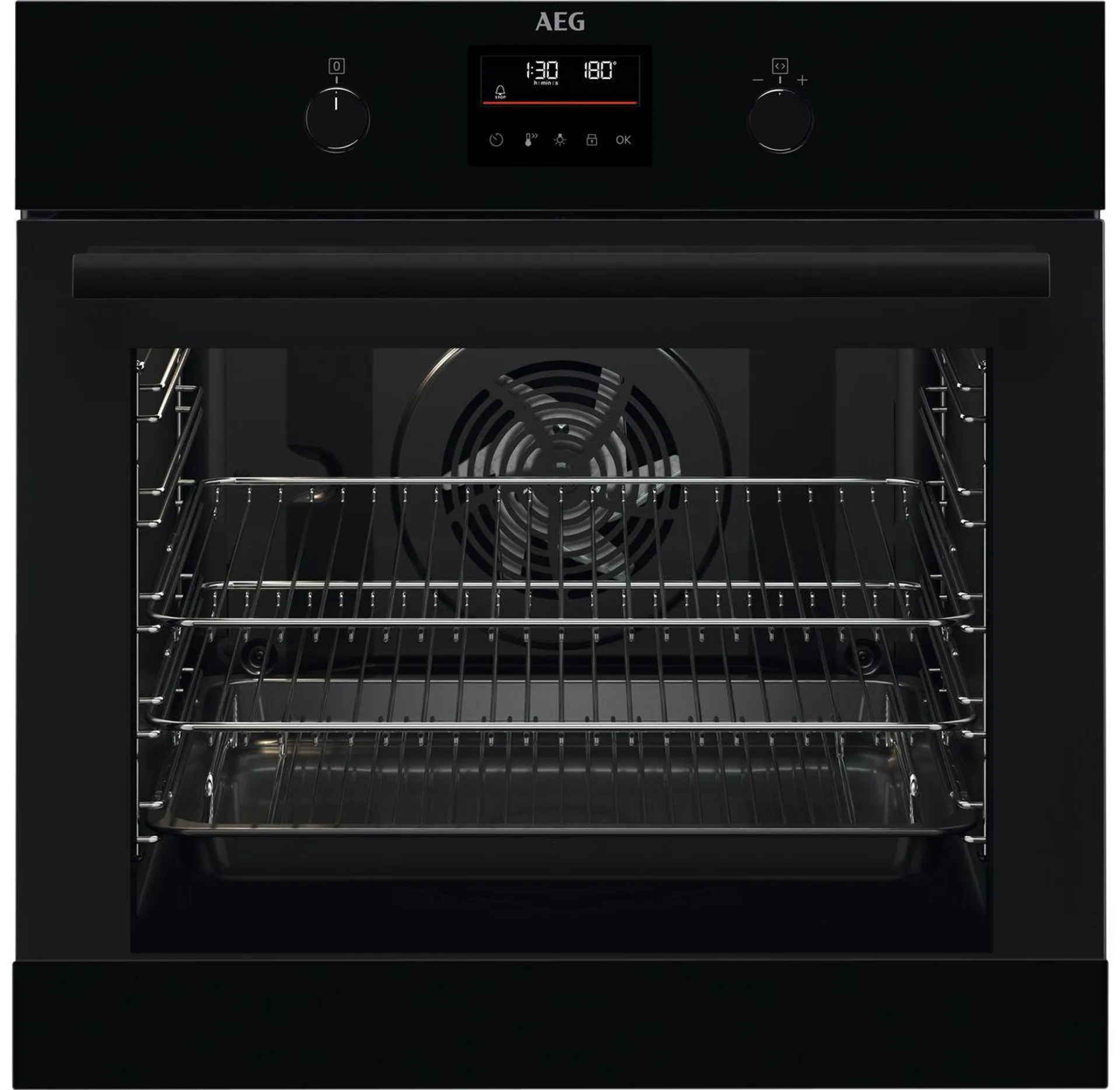 AEG BEB335061B Built In Electric Single Oven - Black - A+ Rated