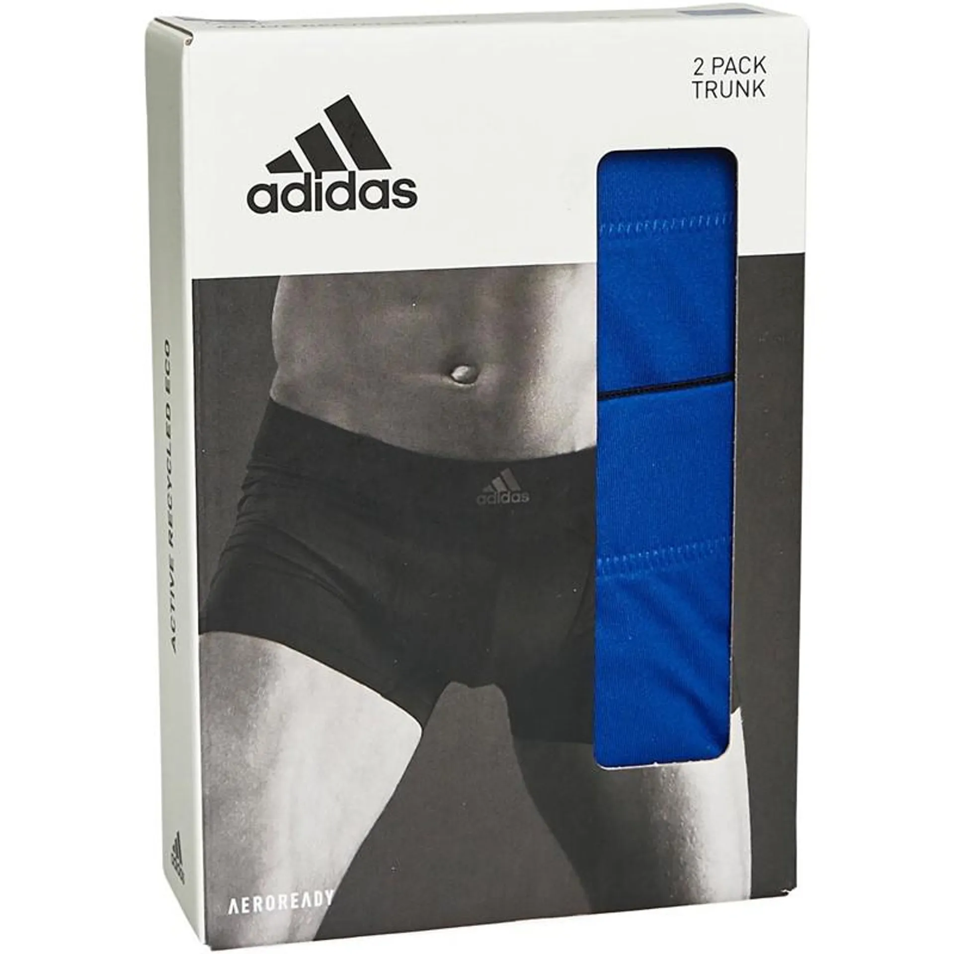 adidas Mens Active Recycled Eco Two Pack Trunks Blue/​Blue