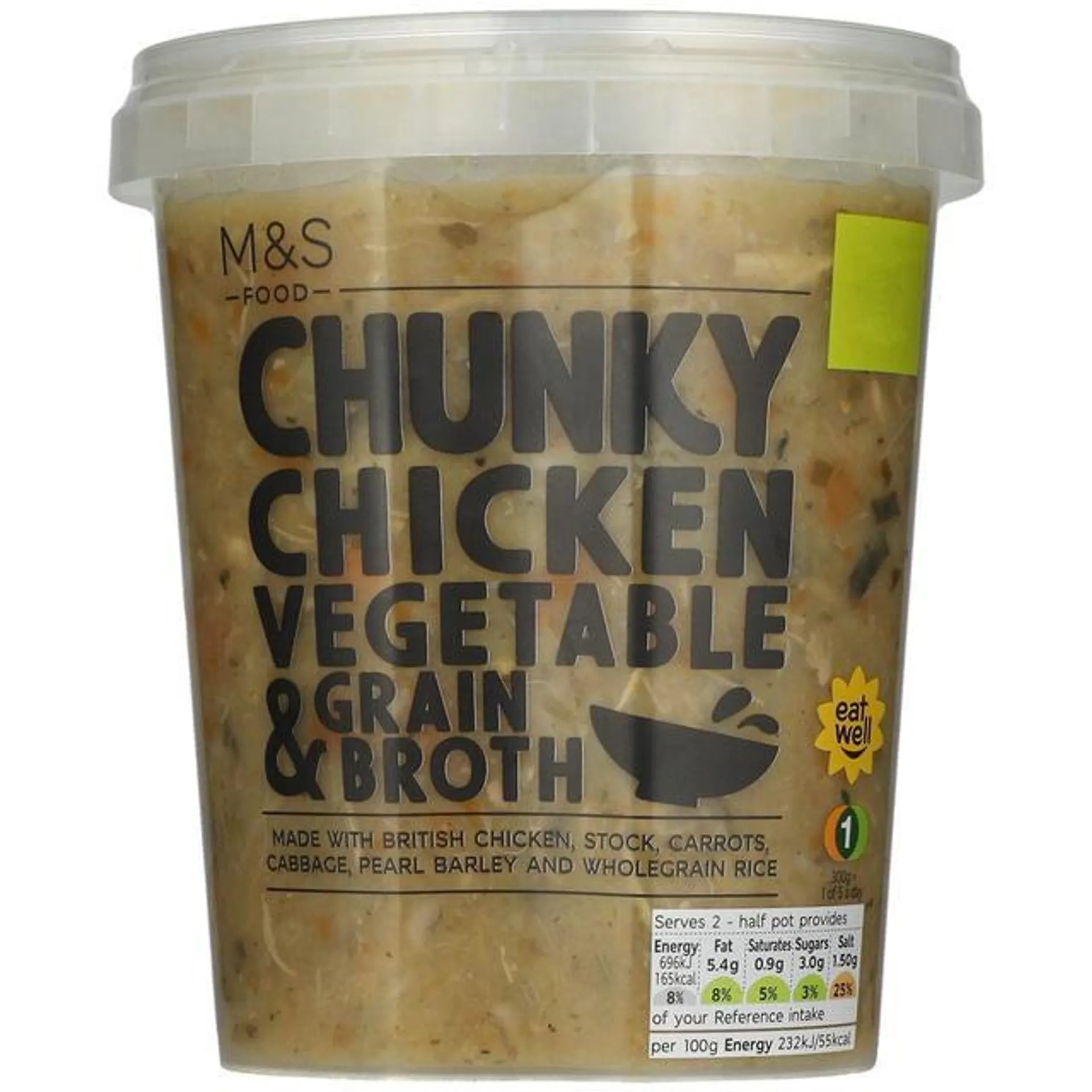 M&S Chunky Chicken & Grains Soup 600g
