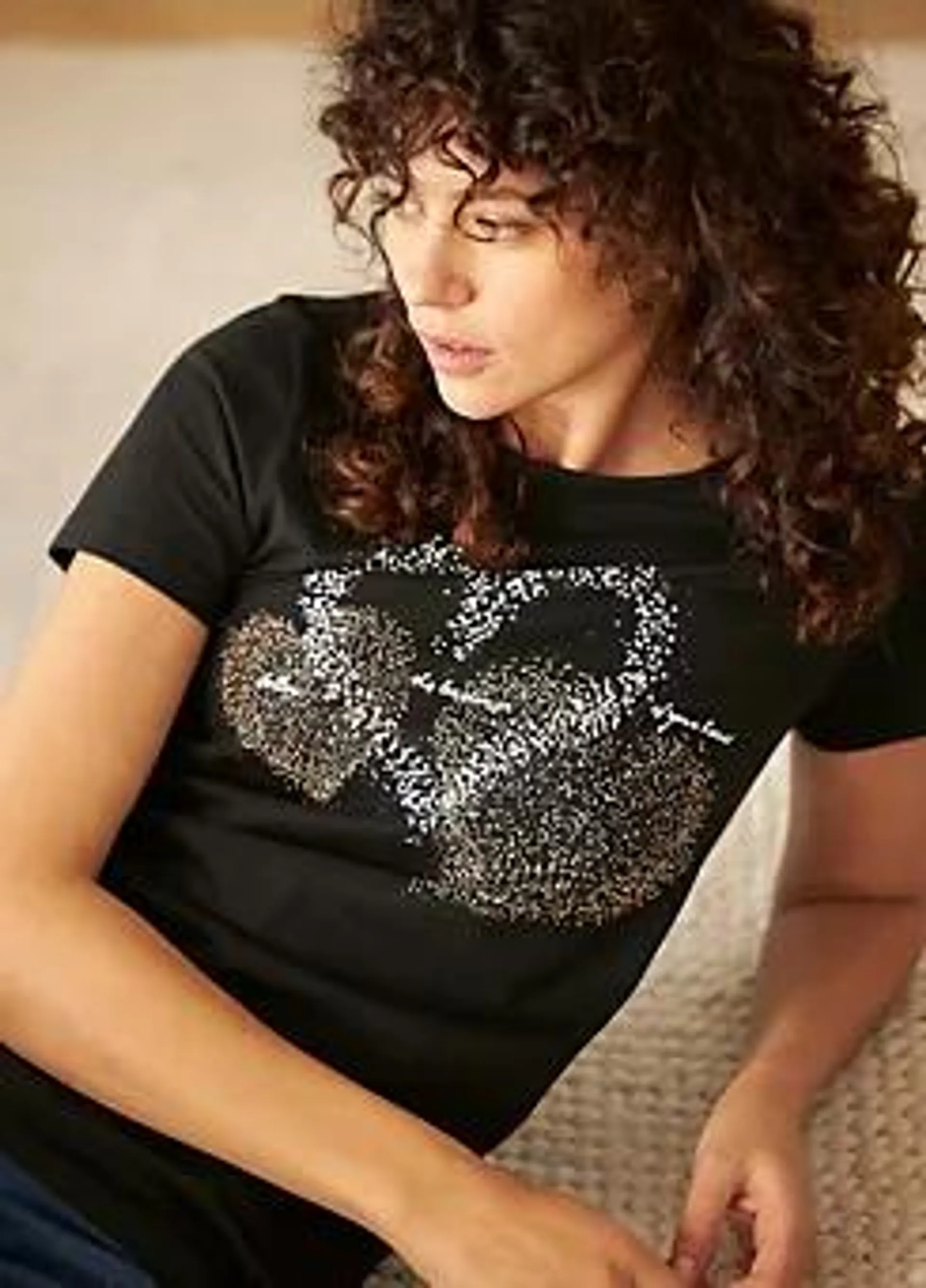 bonprix Heart Print T-Shirt