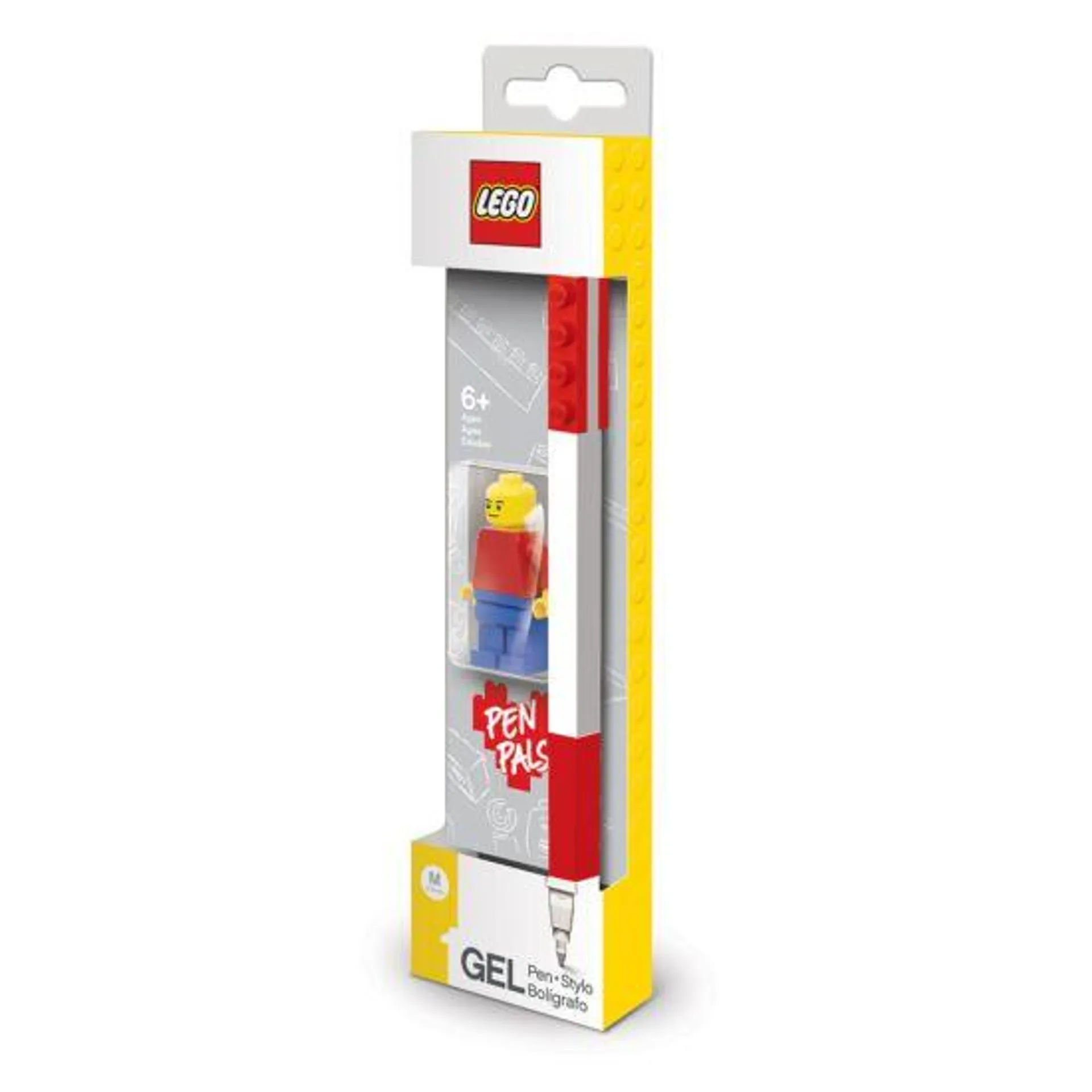 LEGO Iconic Writing Instrument - Pen Pal, Gel Pen with Minifigure Red