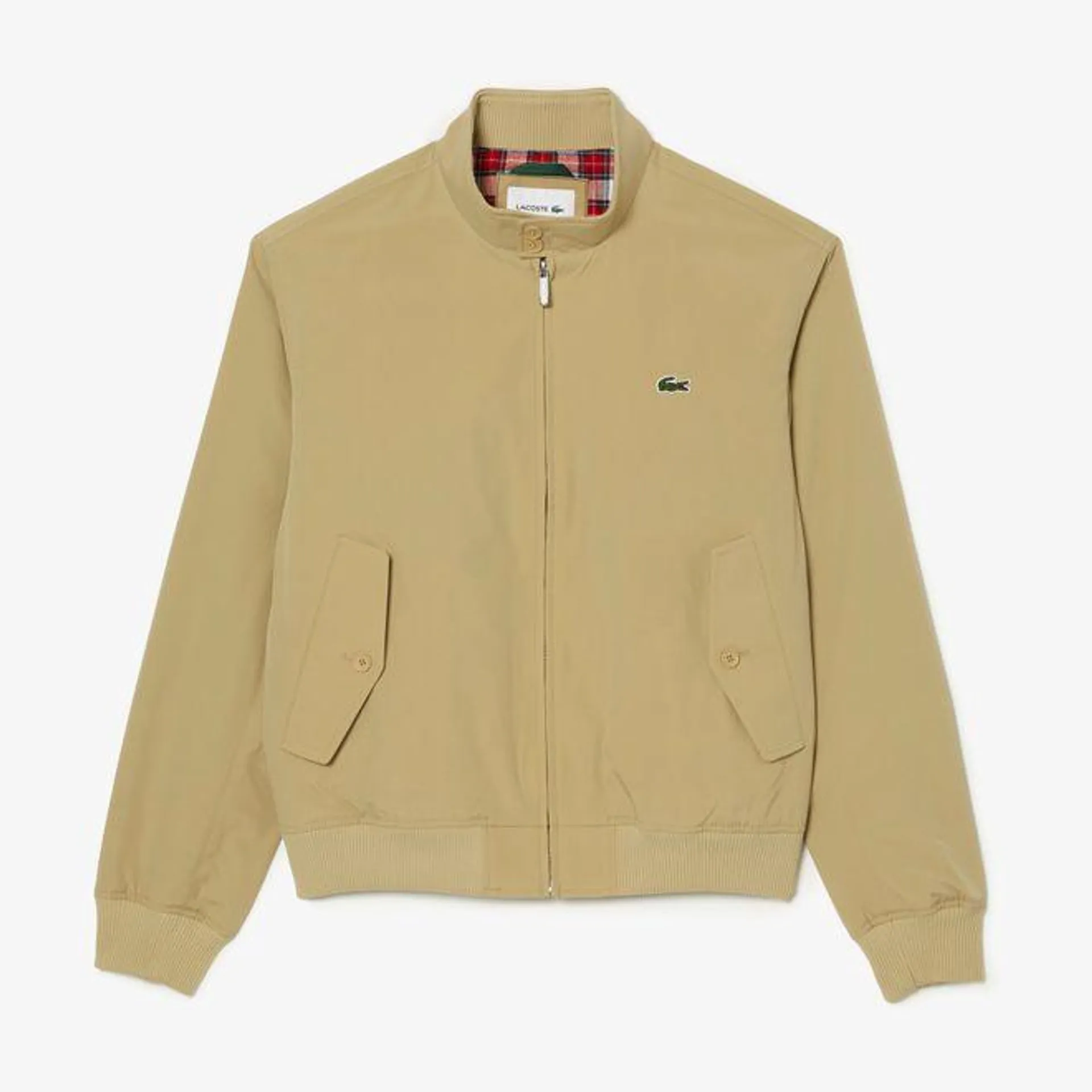 Lacoste Water-Repellent Light Twill Jacket in Beige