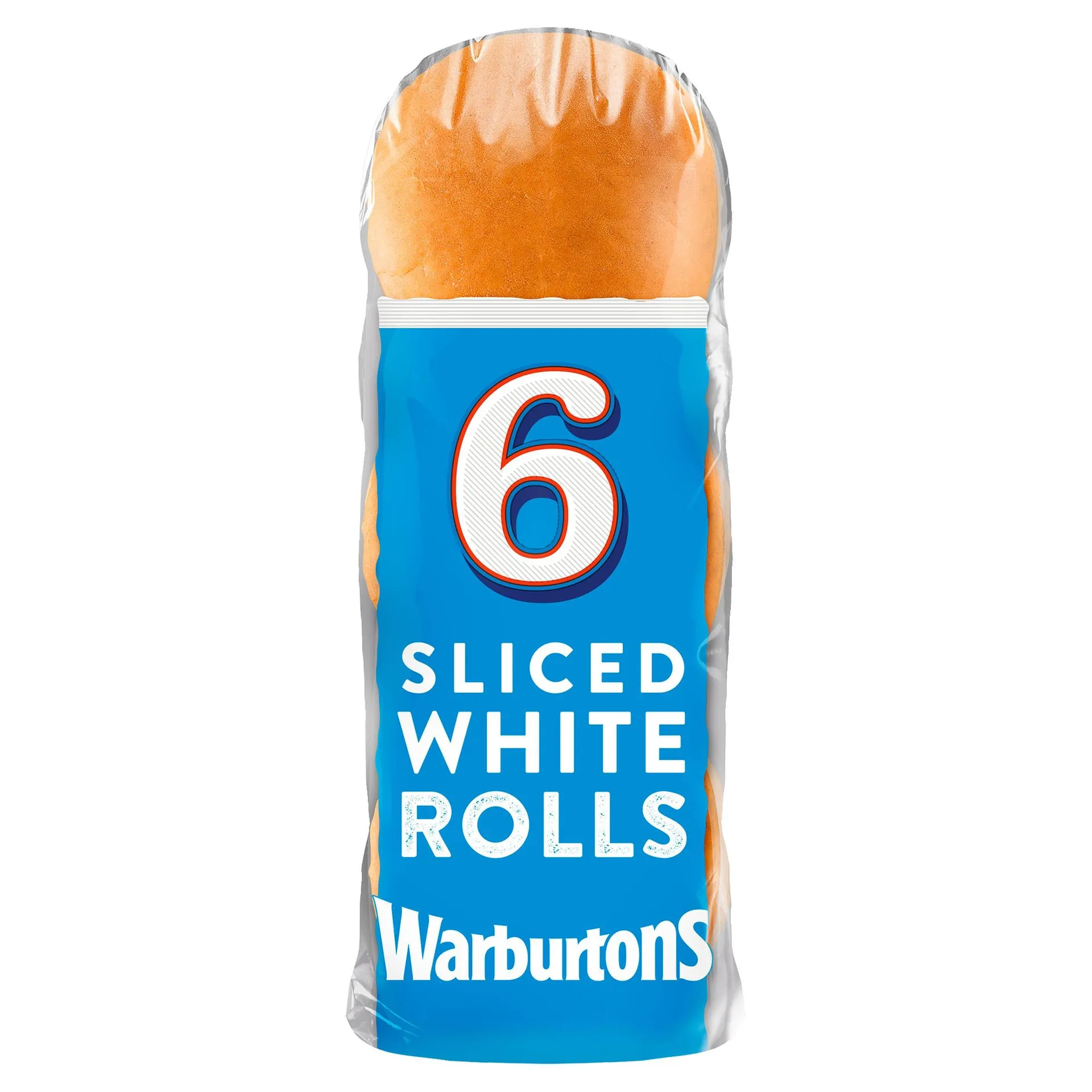 Warburtons 6 Sliced Soft White Rolls