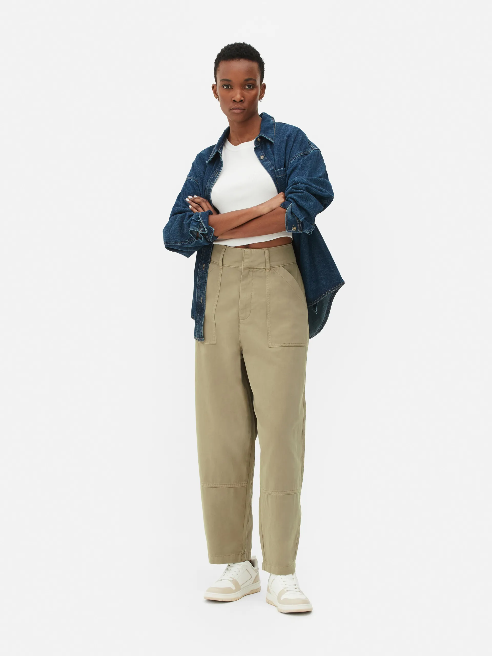 Barrel Leg Trousers