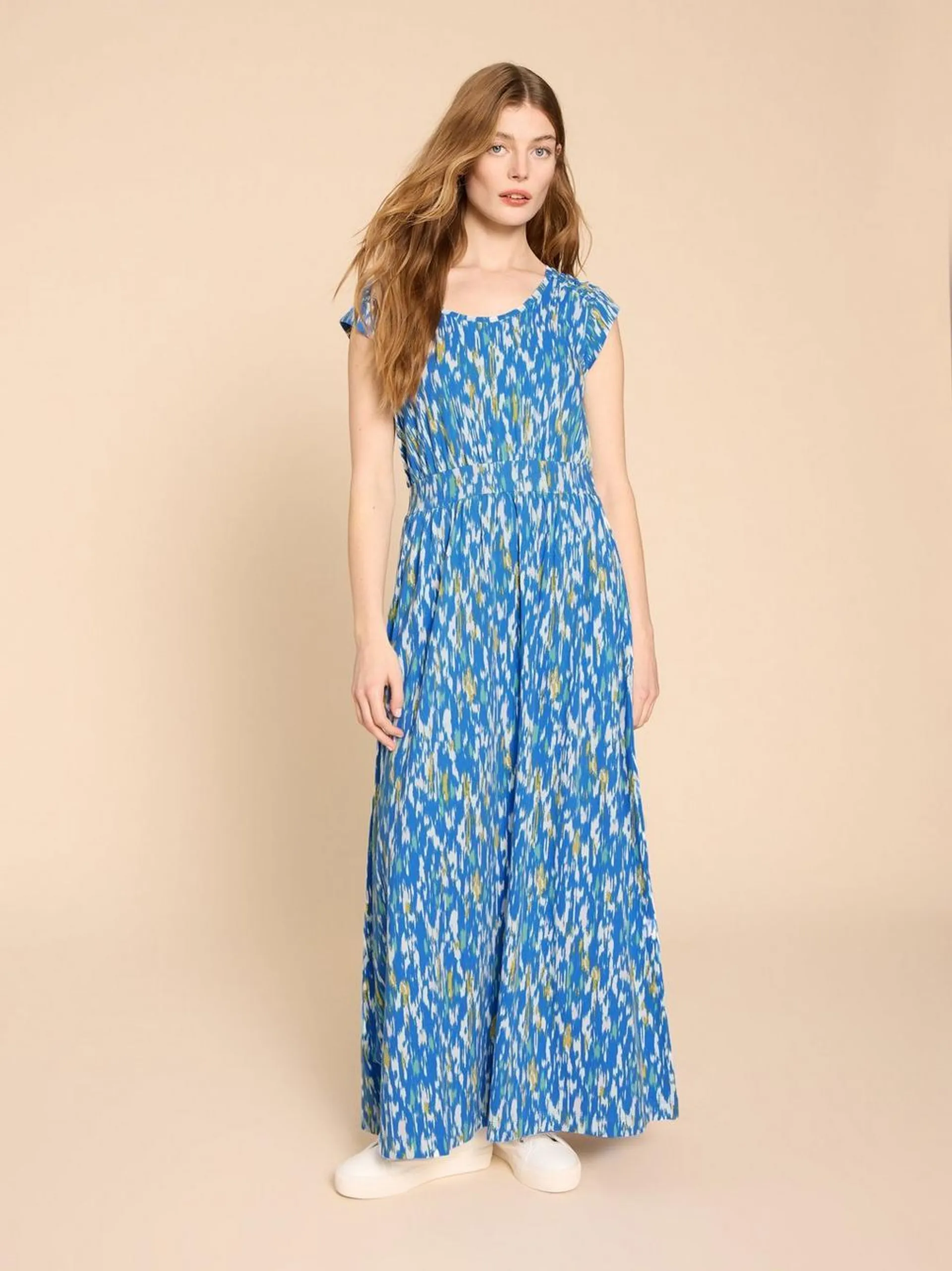 Darcie V Neck Maxi Printed Dress