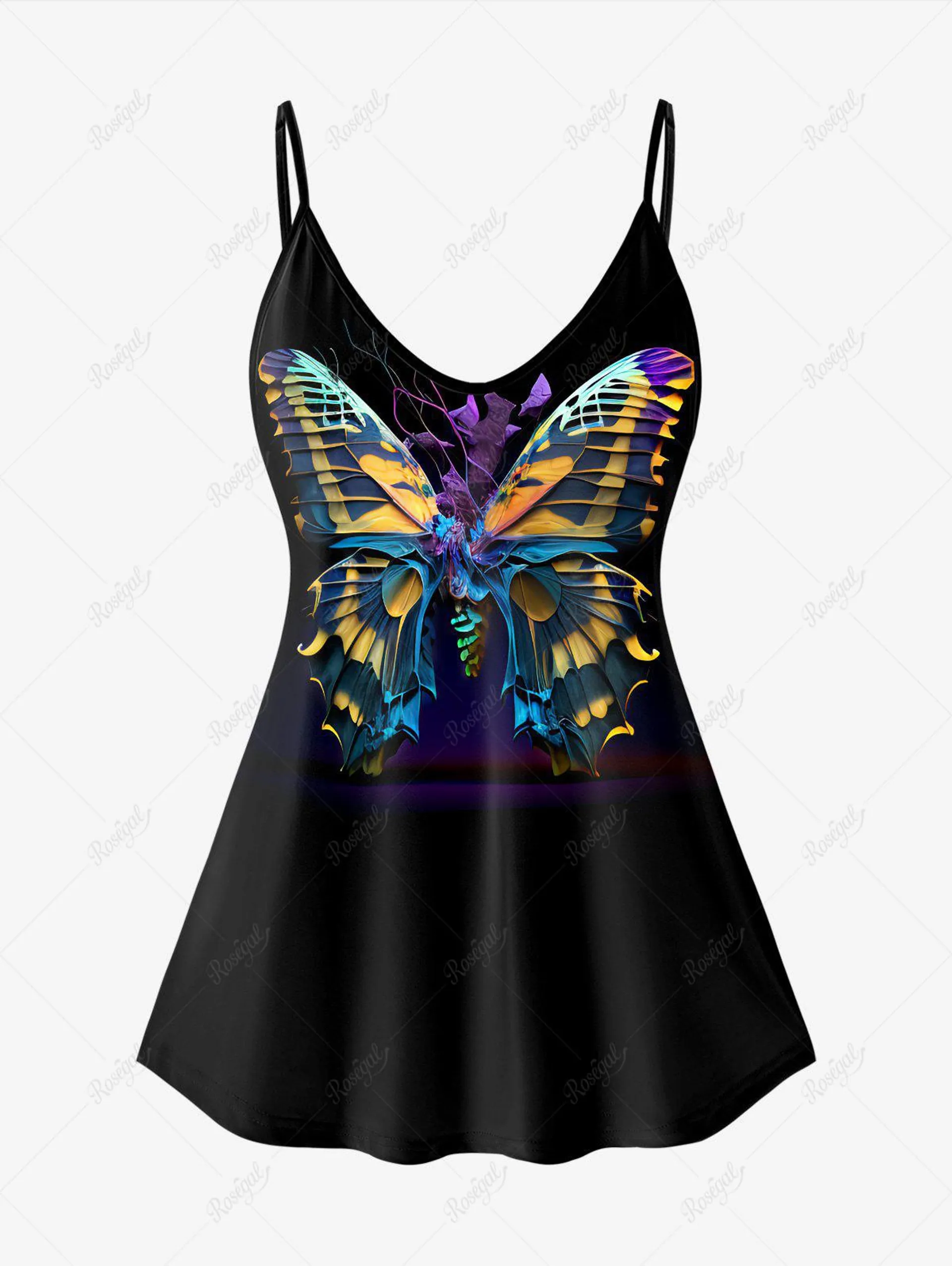 Gothic Butterfly Print Cami Top - 2x | Us 18-20