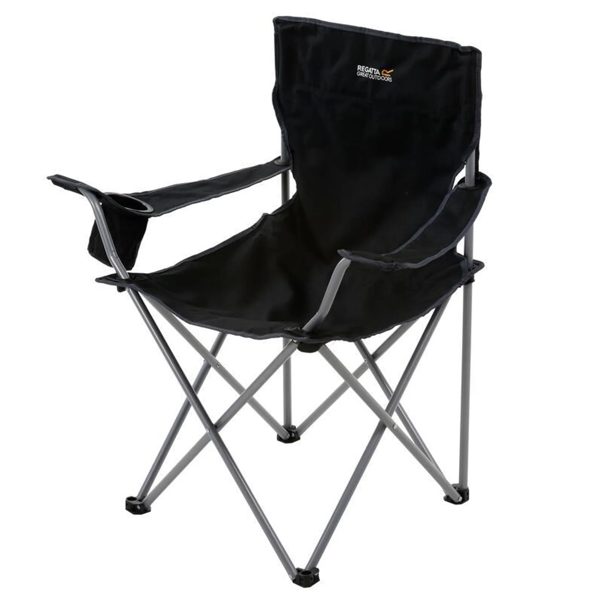 Regatta Isla Folding Camping Chair Black/Seal Grey