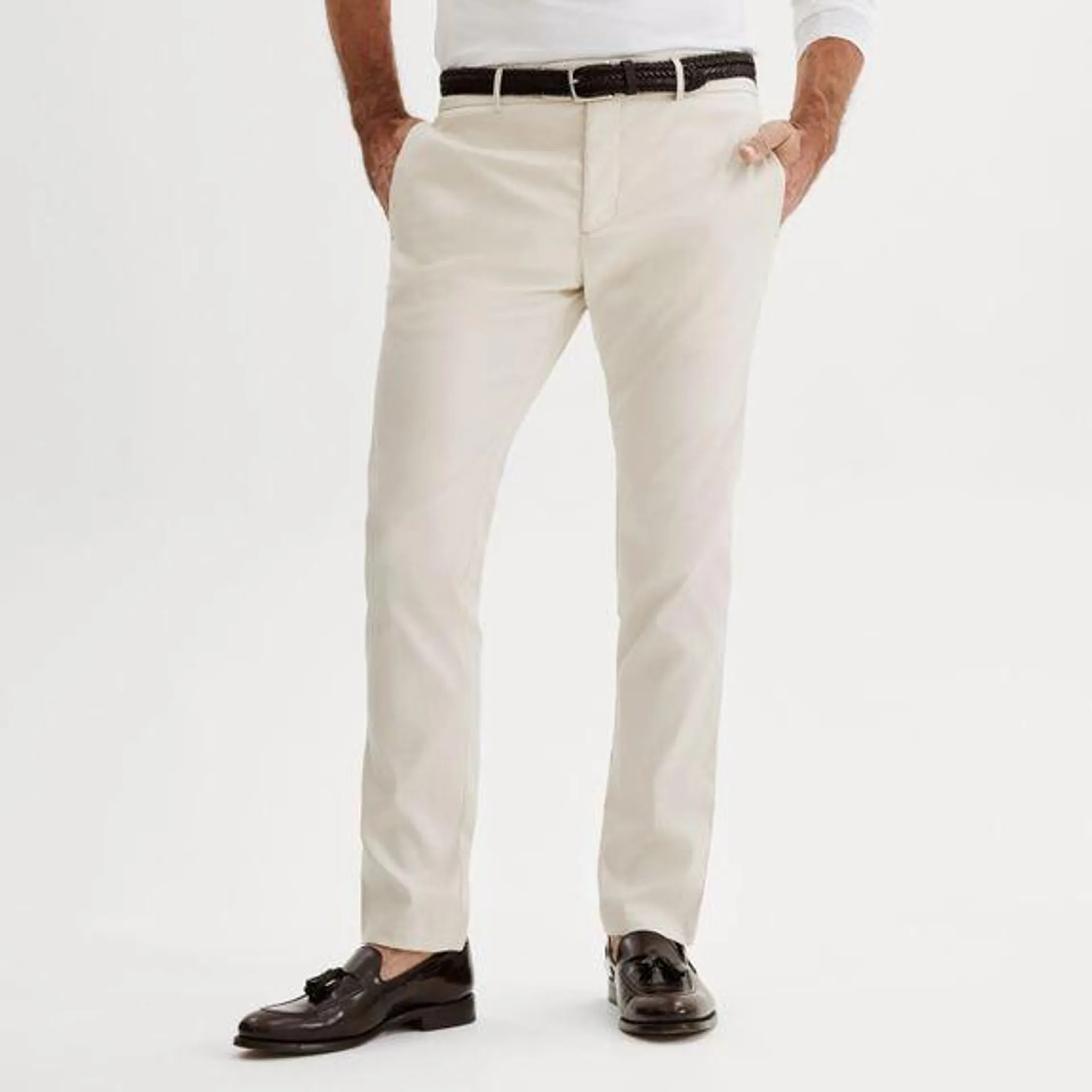 Ivory stretch chinos