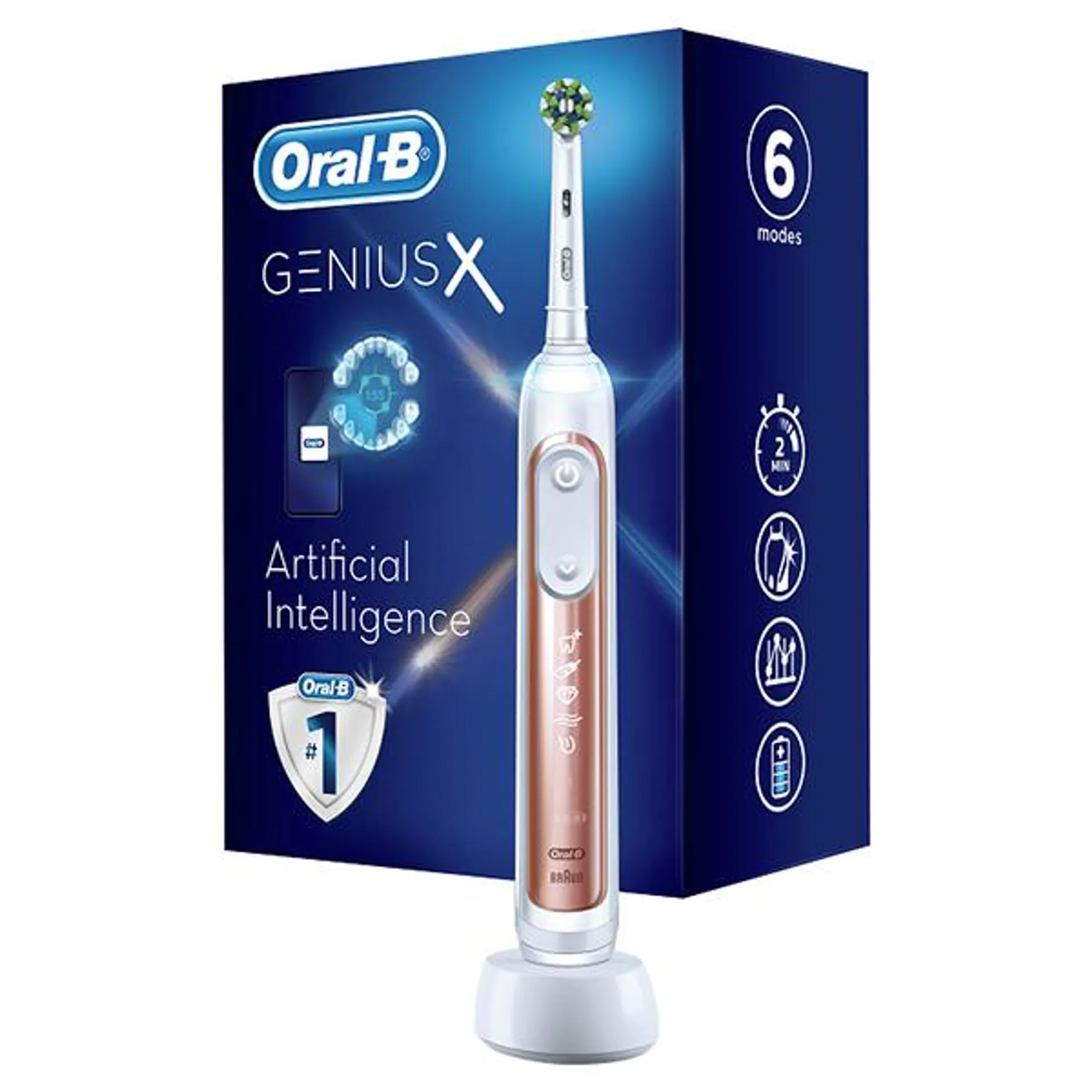 Oral-B Genius X Rose Gold Electric Rechargeable Toothbrush