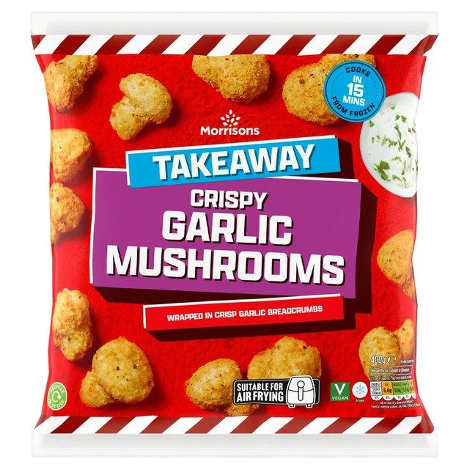 Morrisons Takeaway Breaded Garlic Mushrooms 400g