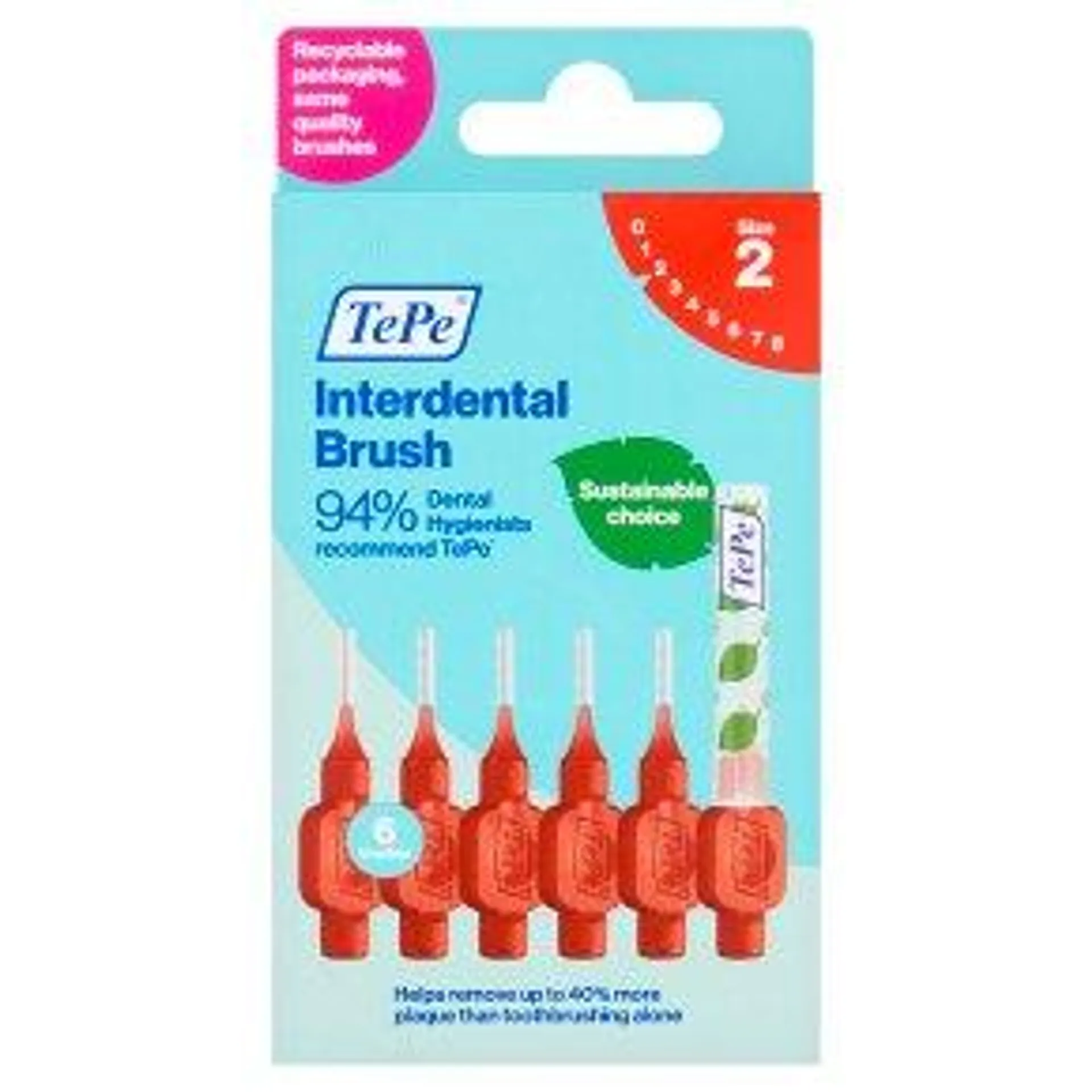 TePe Interdental Brush Red Size 2