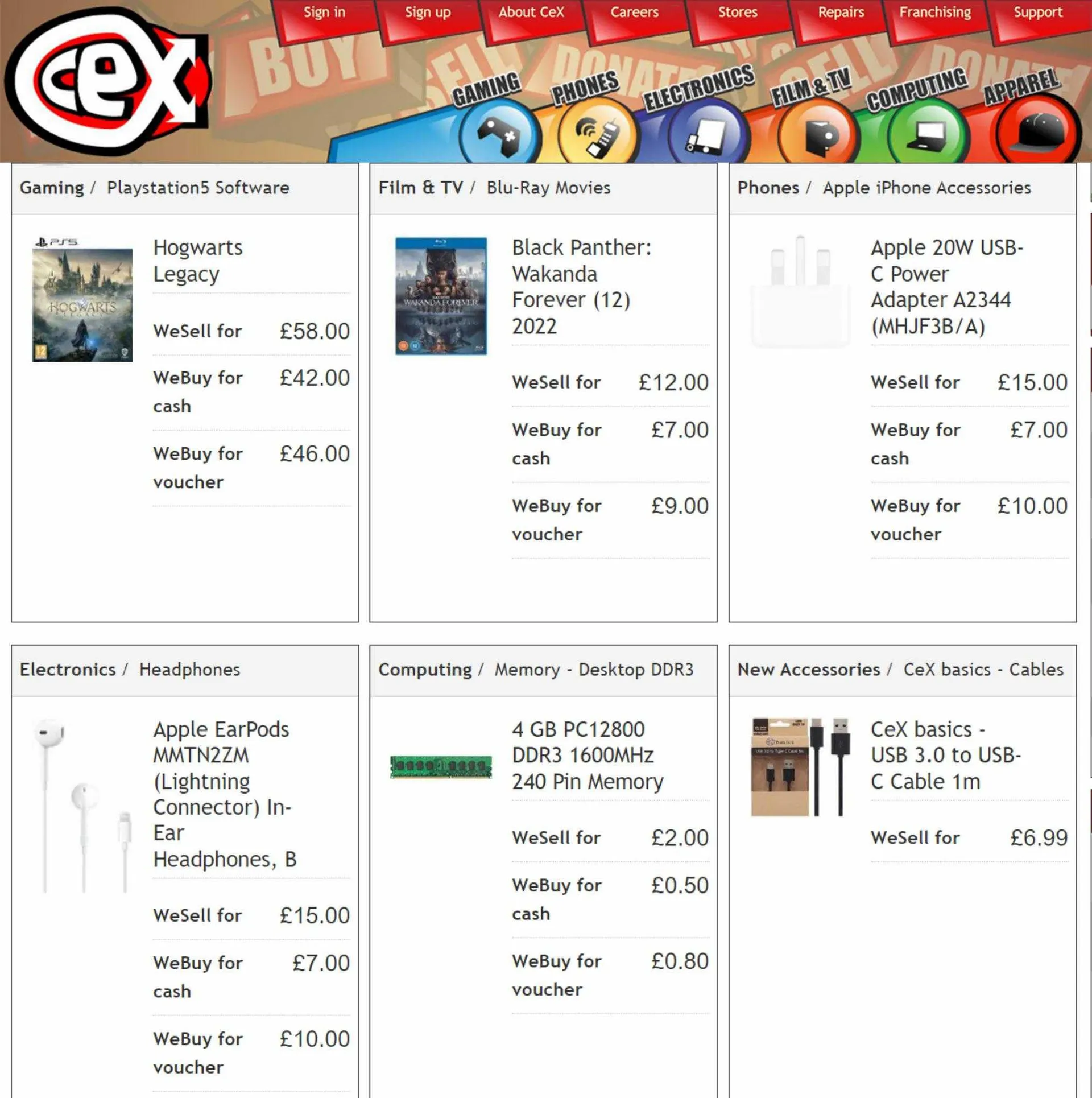 CeX Weekly Offers - 1