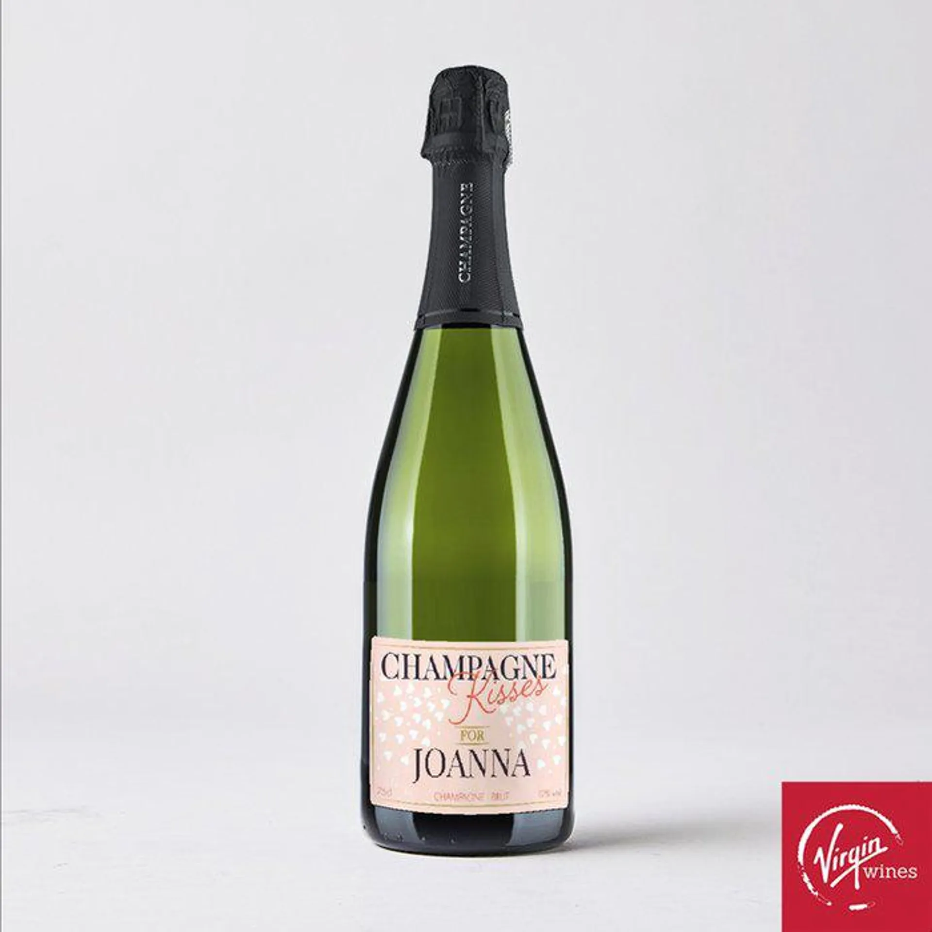 Personalised Valentine's day Champagne 75cl