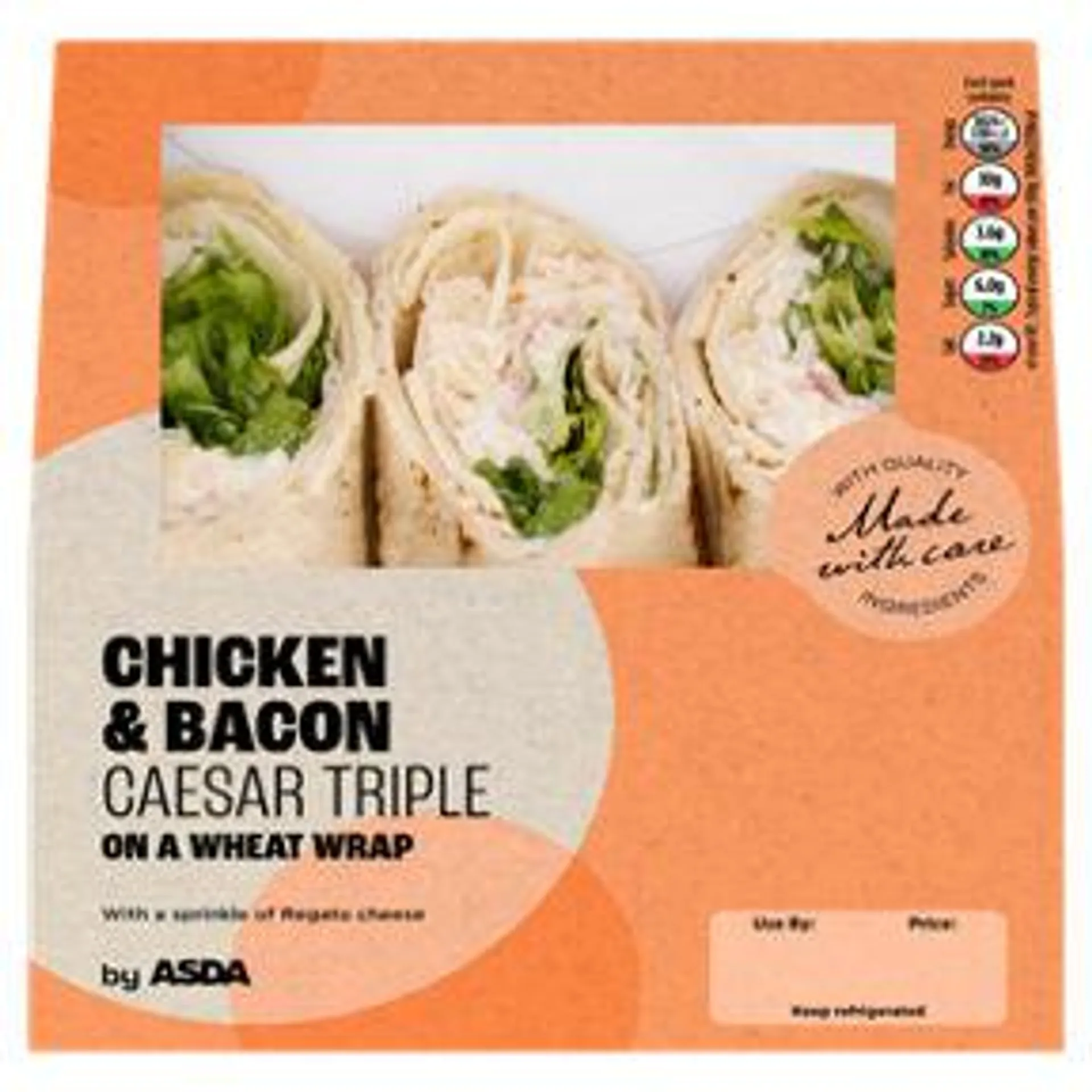 ASDA Chicken & Bacon Caesar Triple on a Wheat Wrap