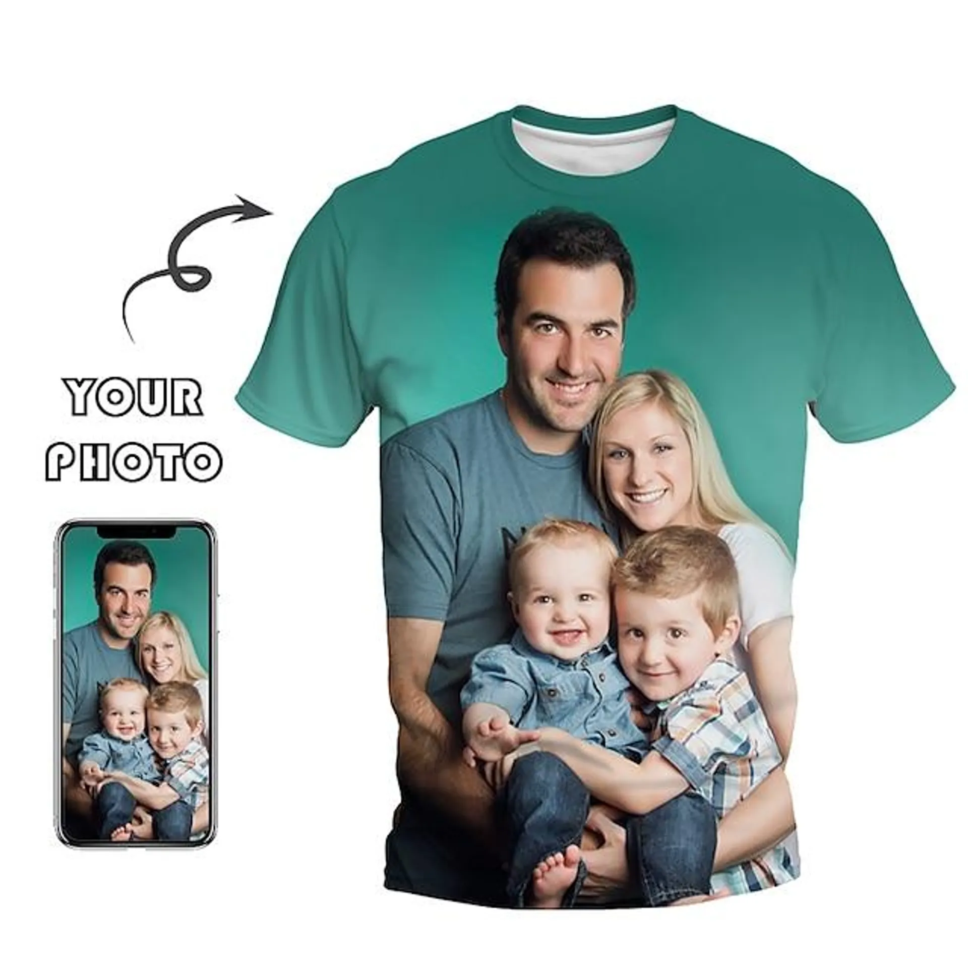 Custom T Shirt for Men Design Your Own Custom Shirts Personalized All Over Print Tee Custom Gifts Personalized Valentine Gift Custom Made