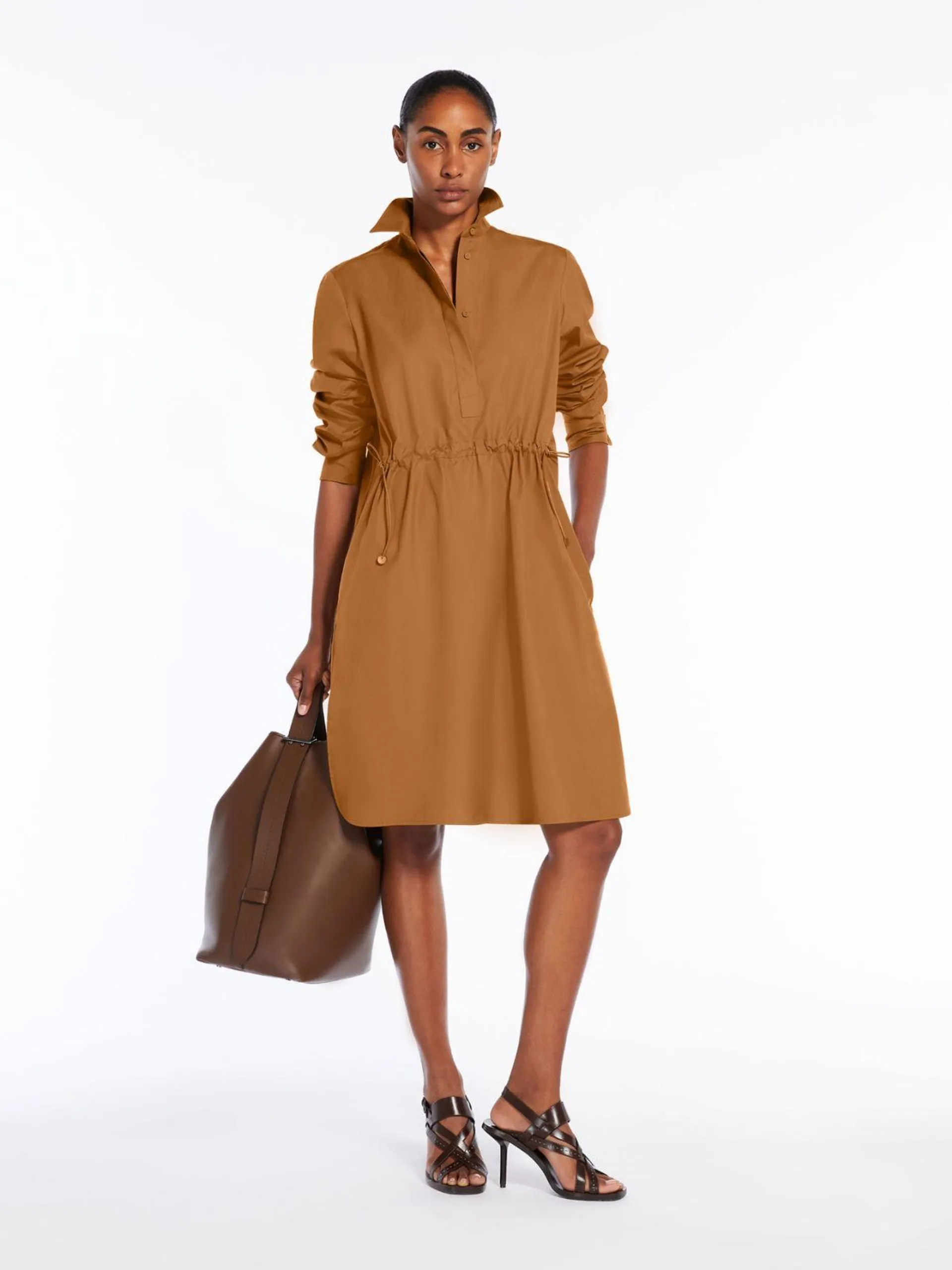 Poplin shirt dress