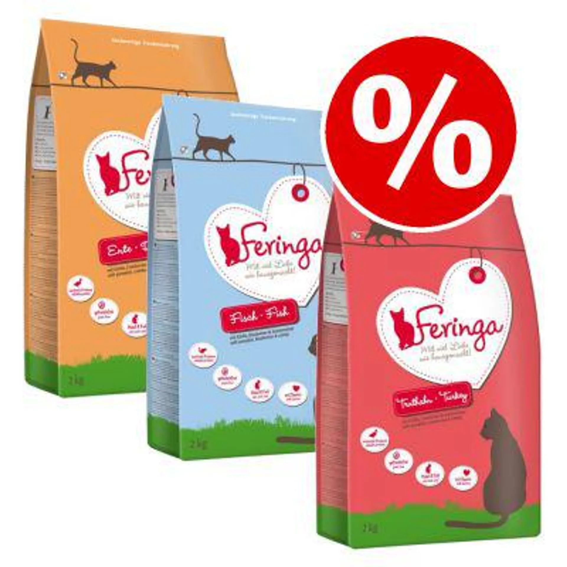 3 x 400g Feringa Mixed Trial Packs Dry Cat Food - Special Price!*