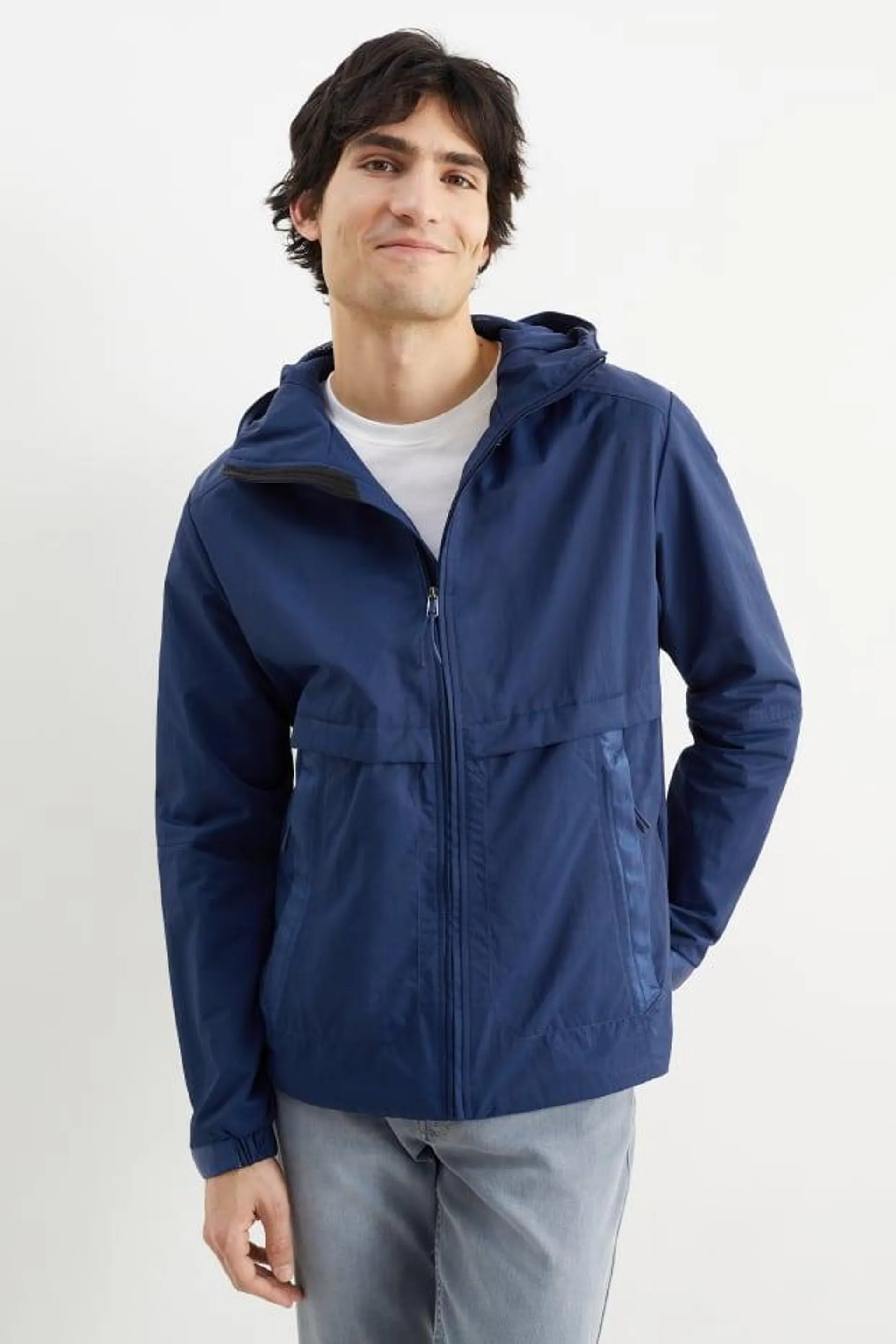 Jacket with hood - water-repellent